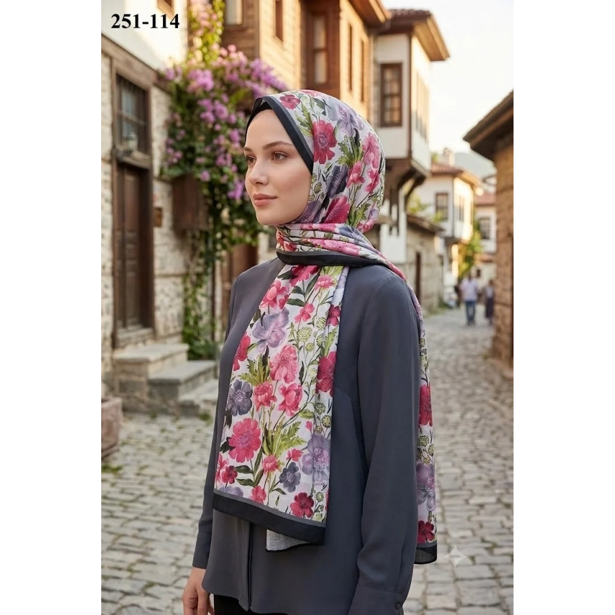 Sharell Fransız İpeği Şal (Siyah) 251-114