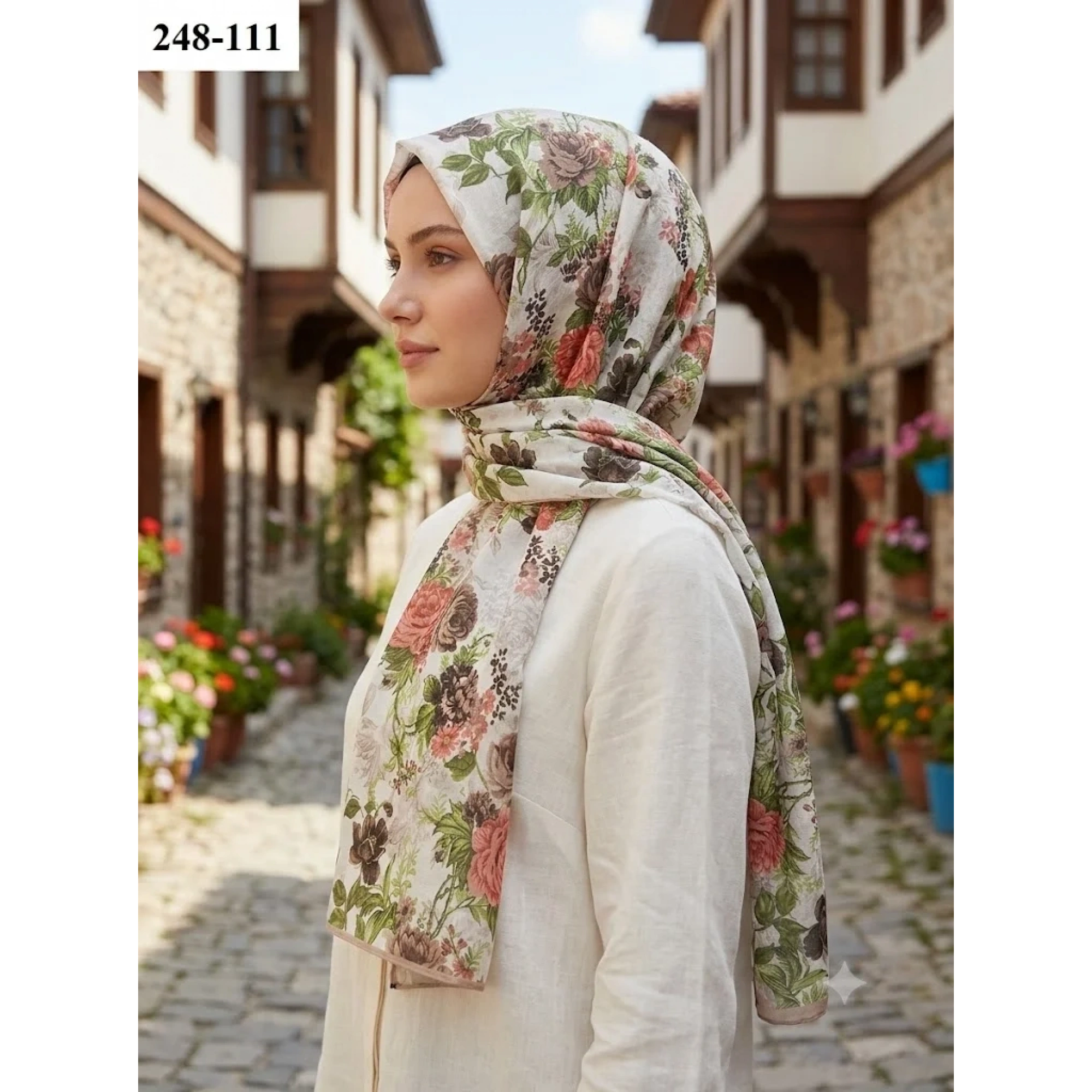 Sharell Fransız İpeği Şal (Vizon) 248-111