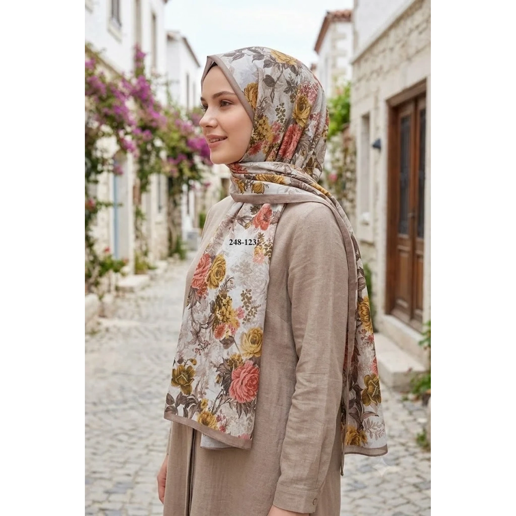 Sharell Fransız İpeği Şal (Vizon) 248-123