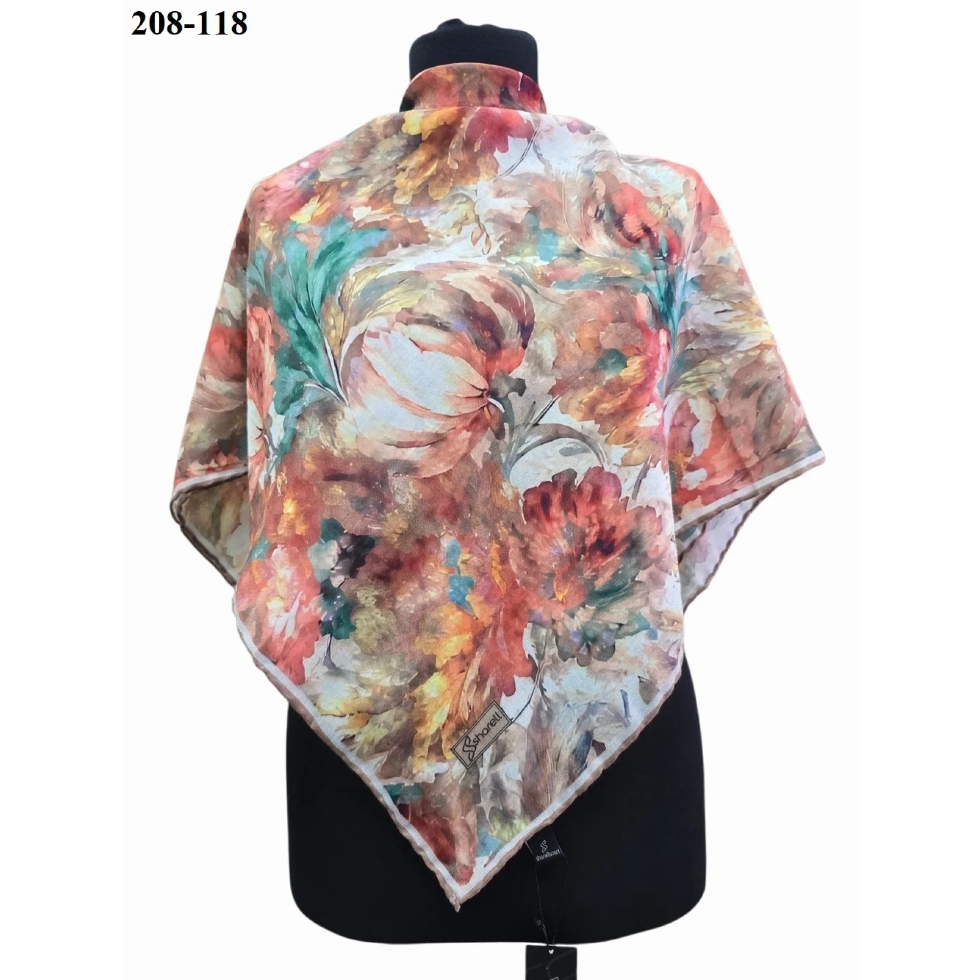 Sharell Desenli Soft Pamuk Eşarp 208-118