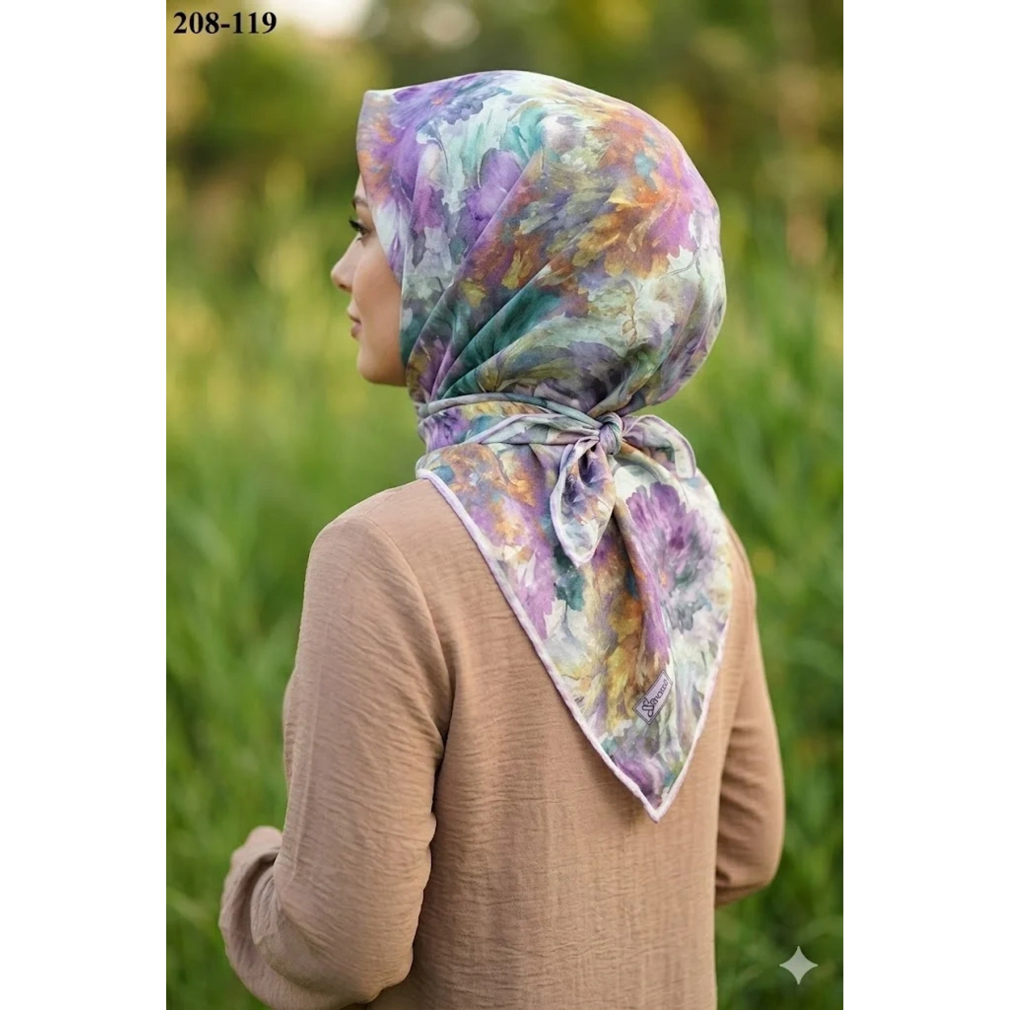 Sharell Desenli Soft Pamuk Eşarp 208-119