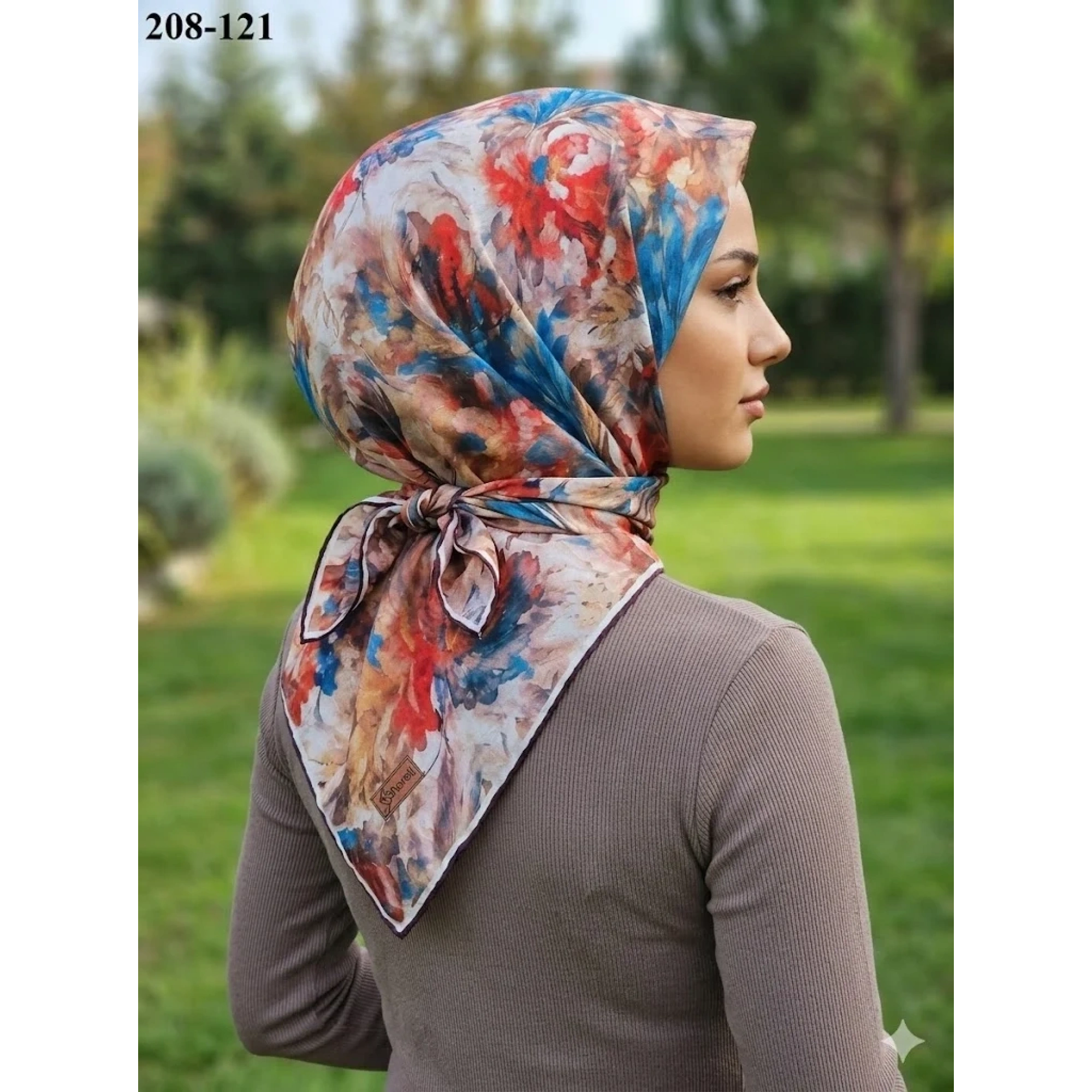 Sharell Desenli Soft Pamuk Eşarp 208-121