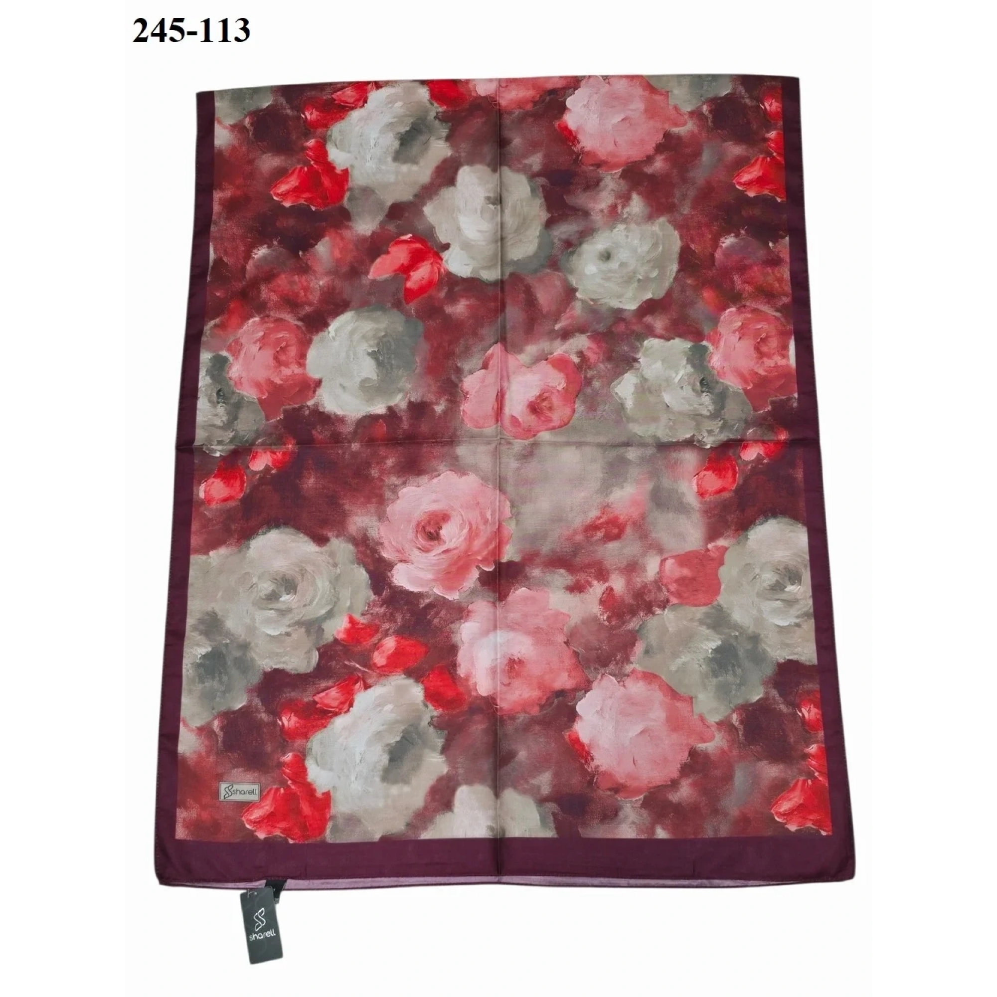 Sharell Soft Pamuk Şal (Bordo Serisi) 245-113
