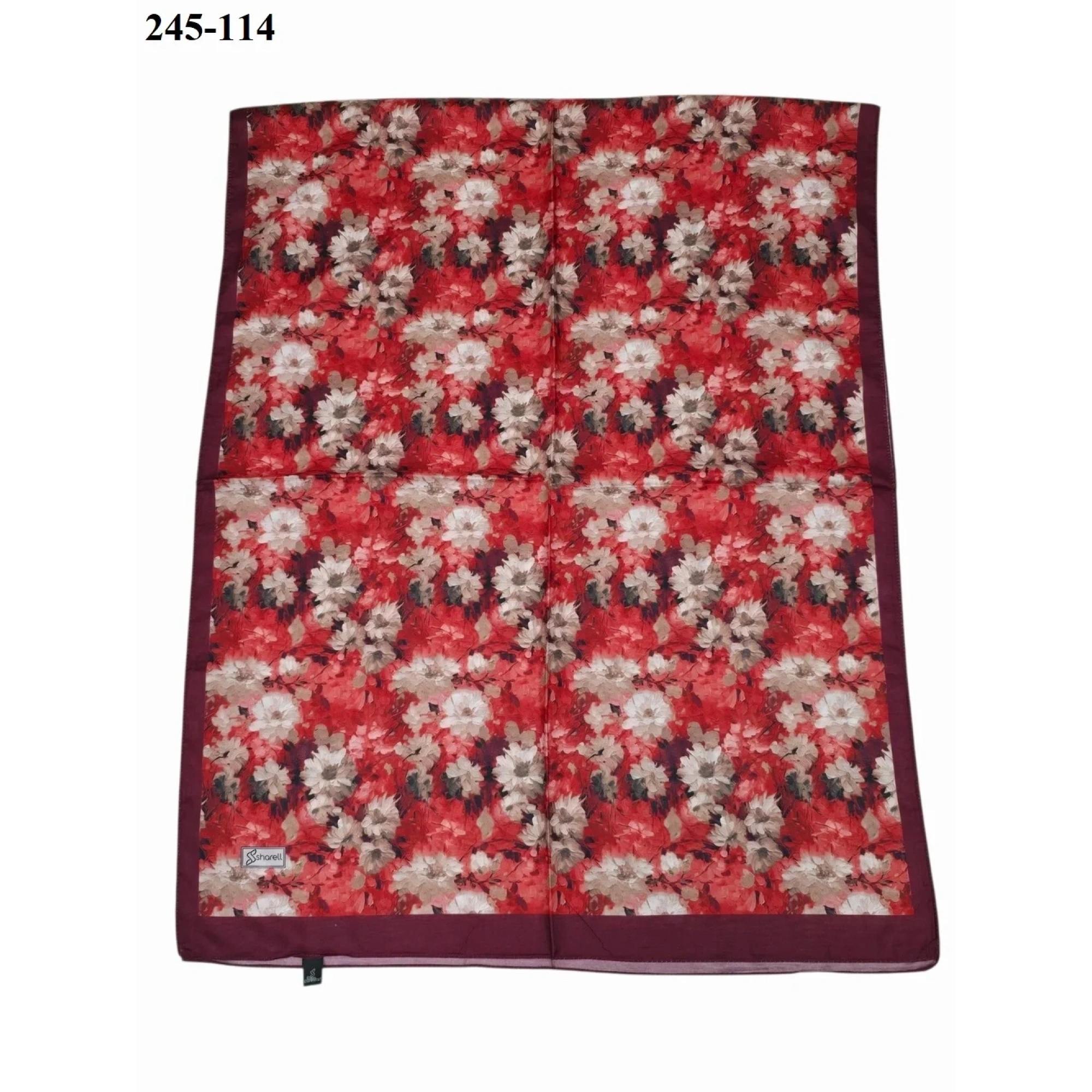 Sharell Soft Pamuk Şal (Bordo Serisi) 245-114