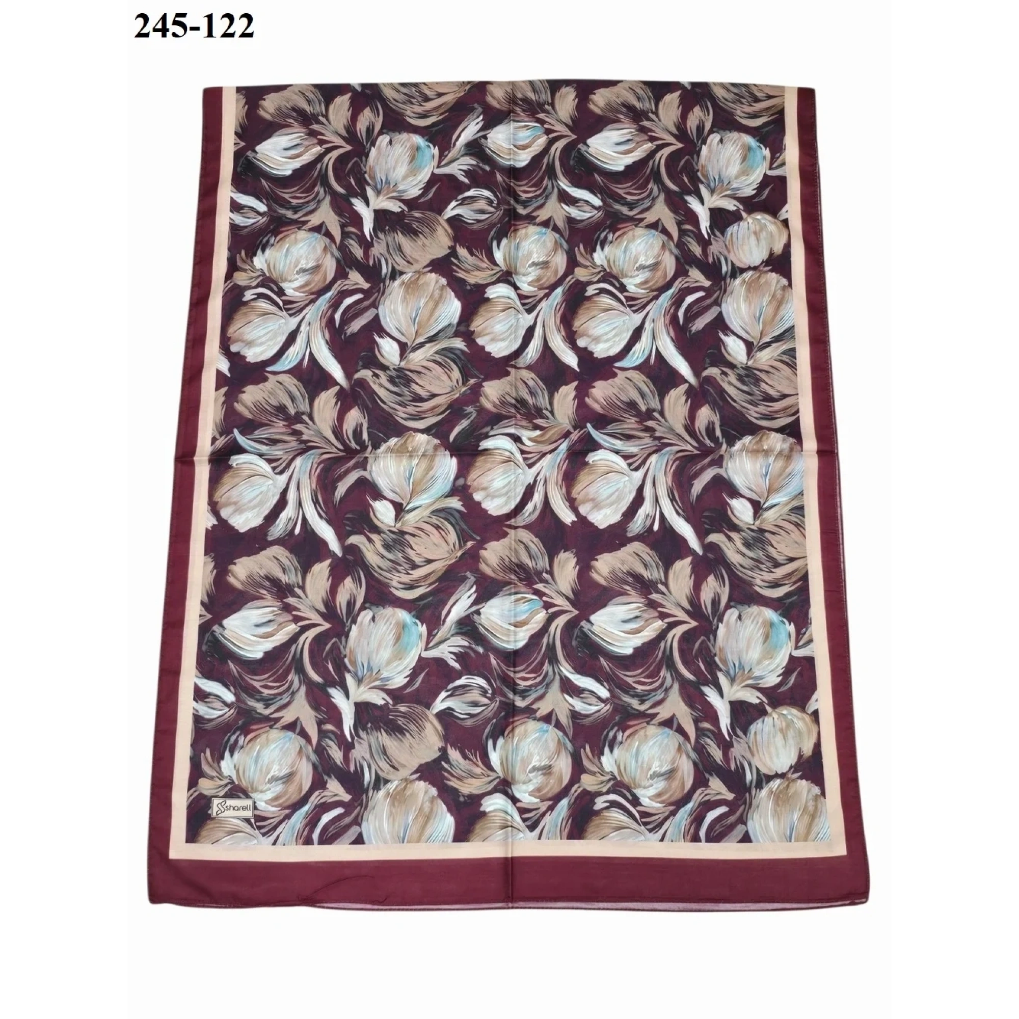 Sharell Soft Pamuk Şal (Bordo Serisi) 245-122