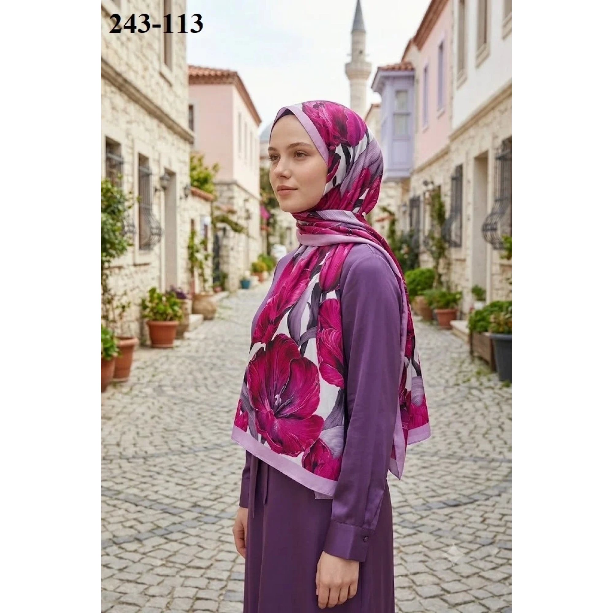 Sharell Soft Pamuk Şal (Pembe) 243-113