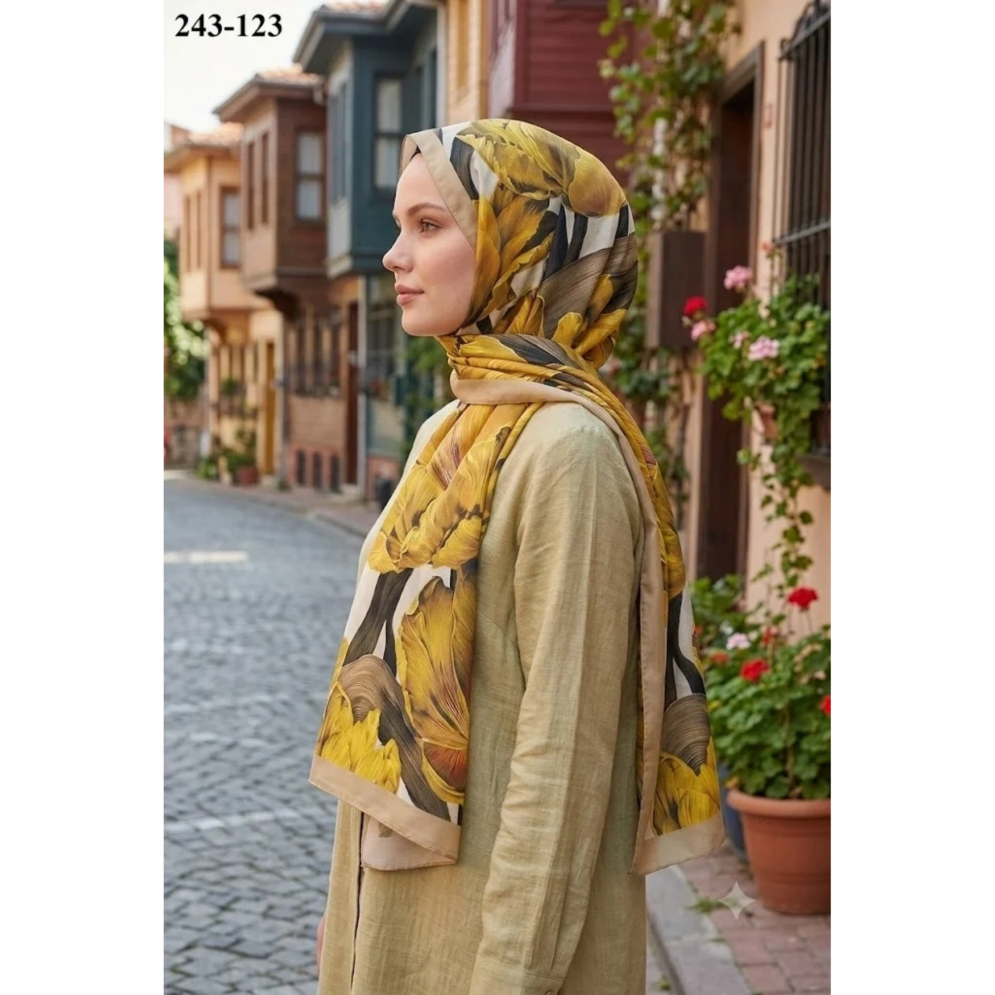 Sharell Soft Pamuk Şal (Sarı) 243-123