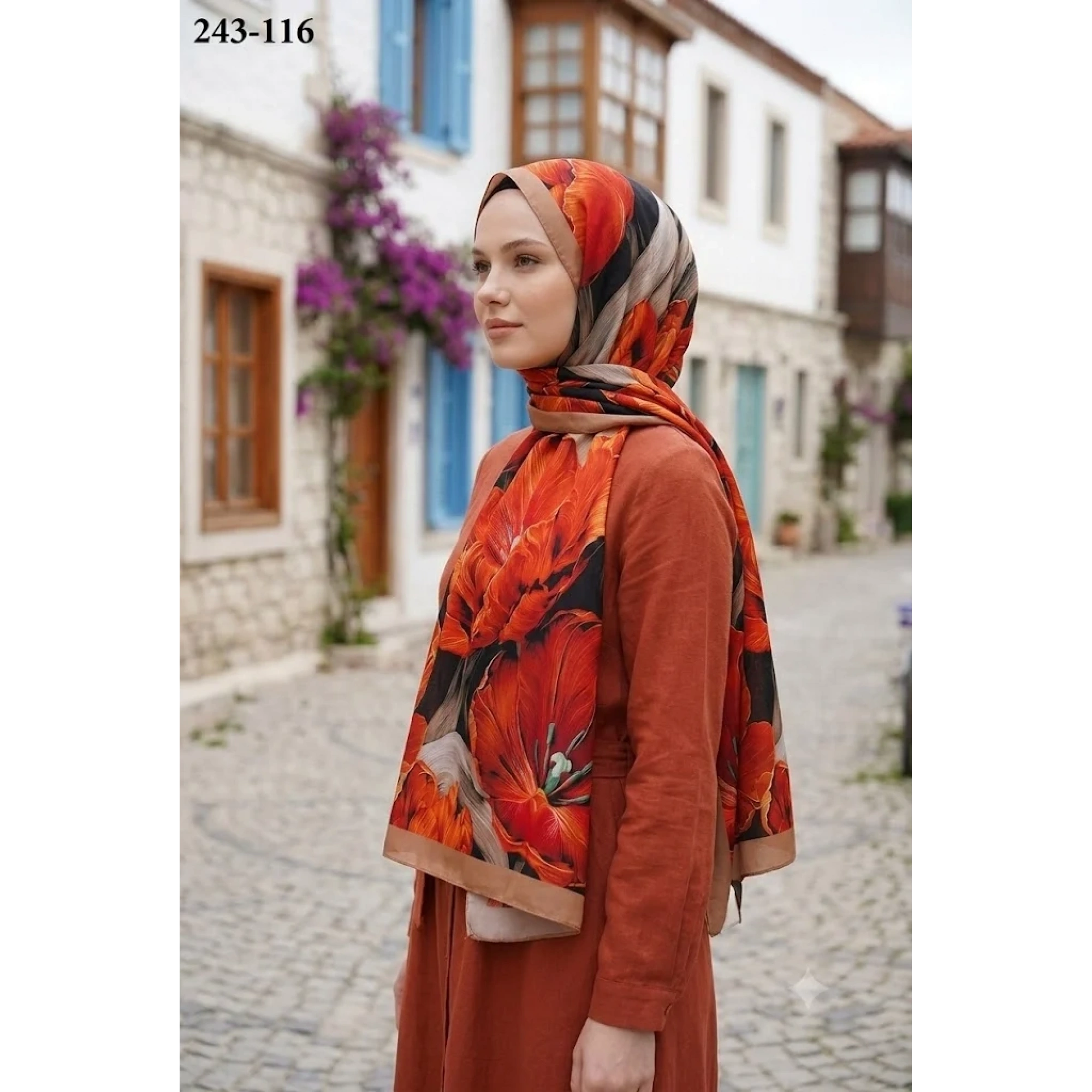 Sharell Soft Pamuk Şal (Şeftali) 243-116