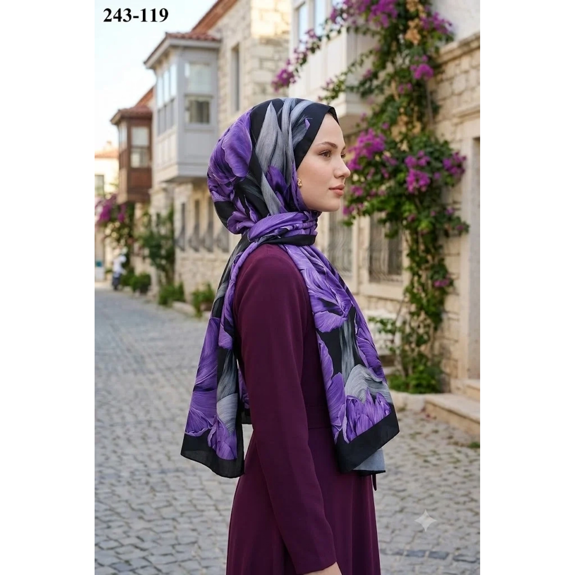 Sharell Soft Pamuk Şal (Siyah) 243-119