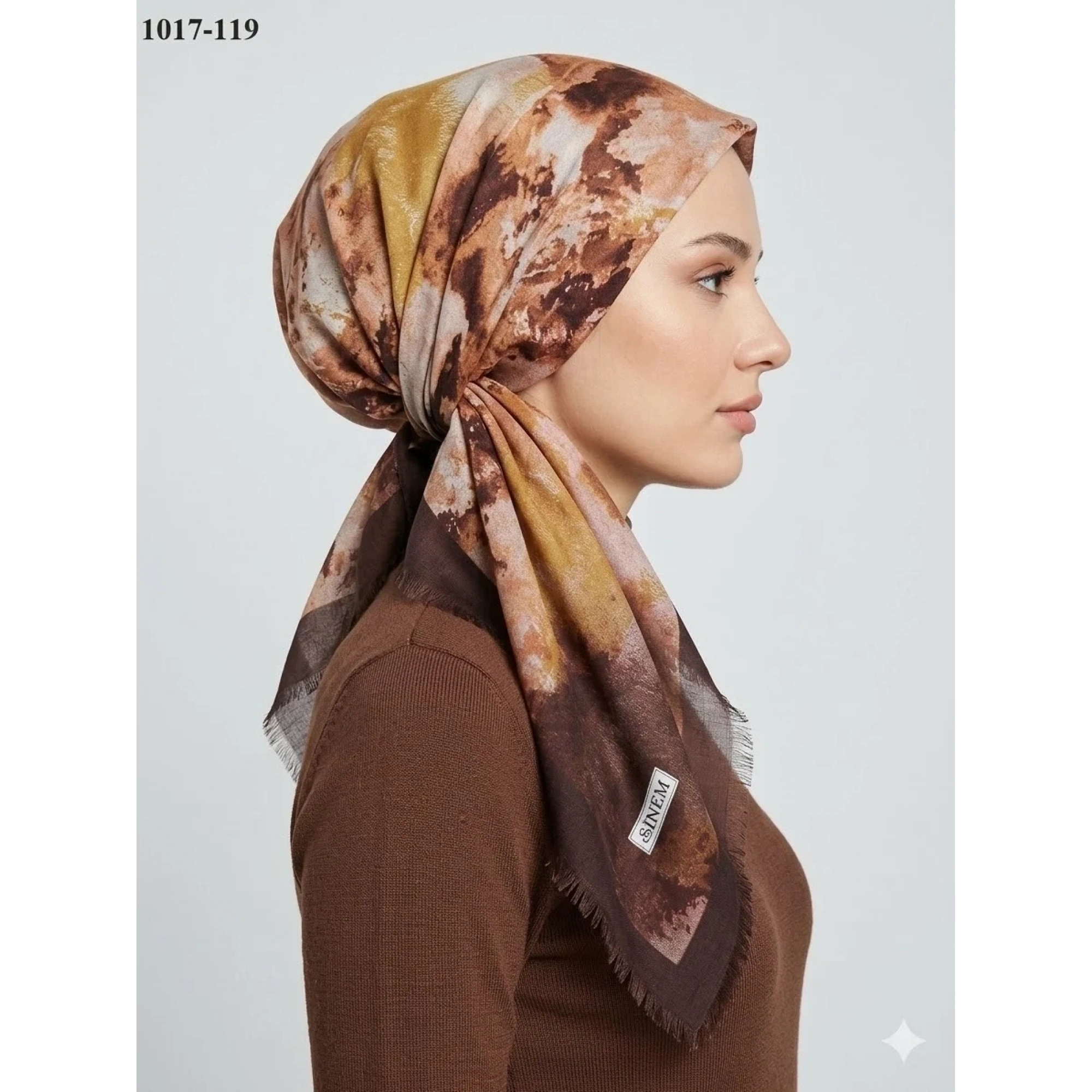 Sinem Desenli Dimi Pamuk Eşarp 1017-119