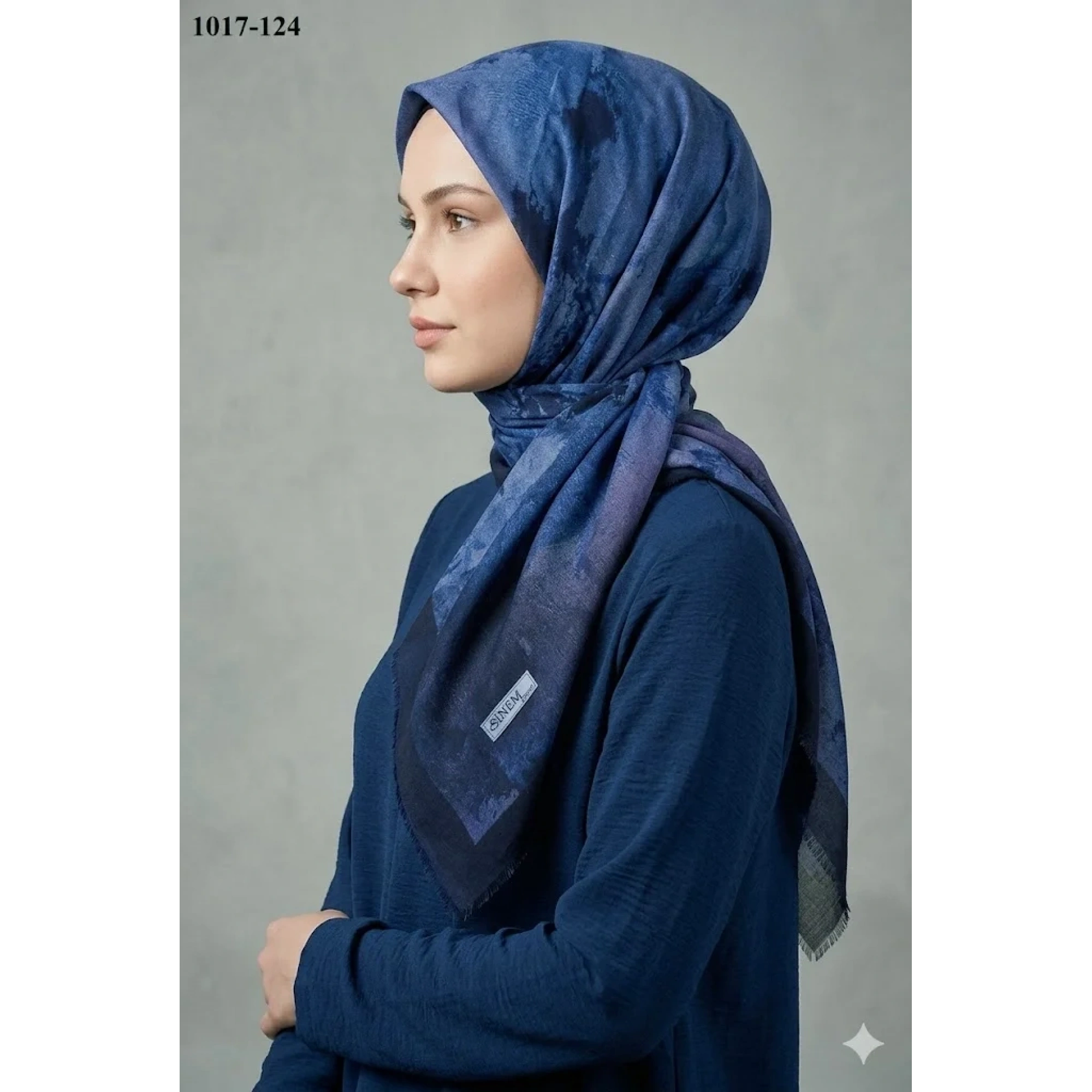 Sinem Desenli Dimi Pamuk Eşarp 1017-124