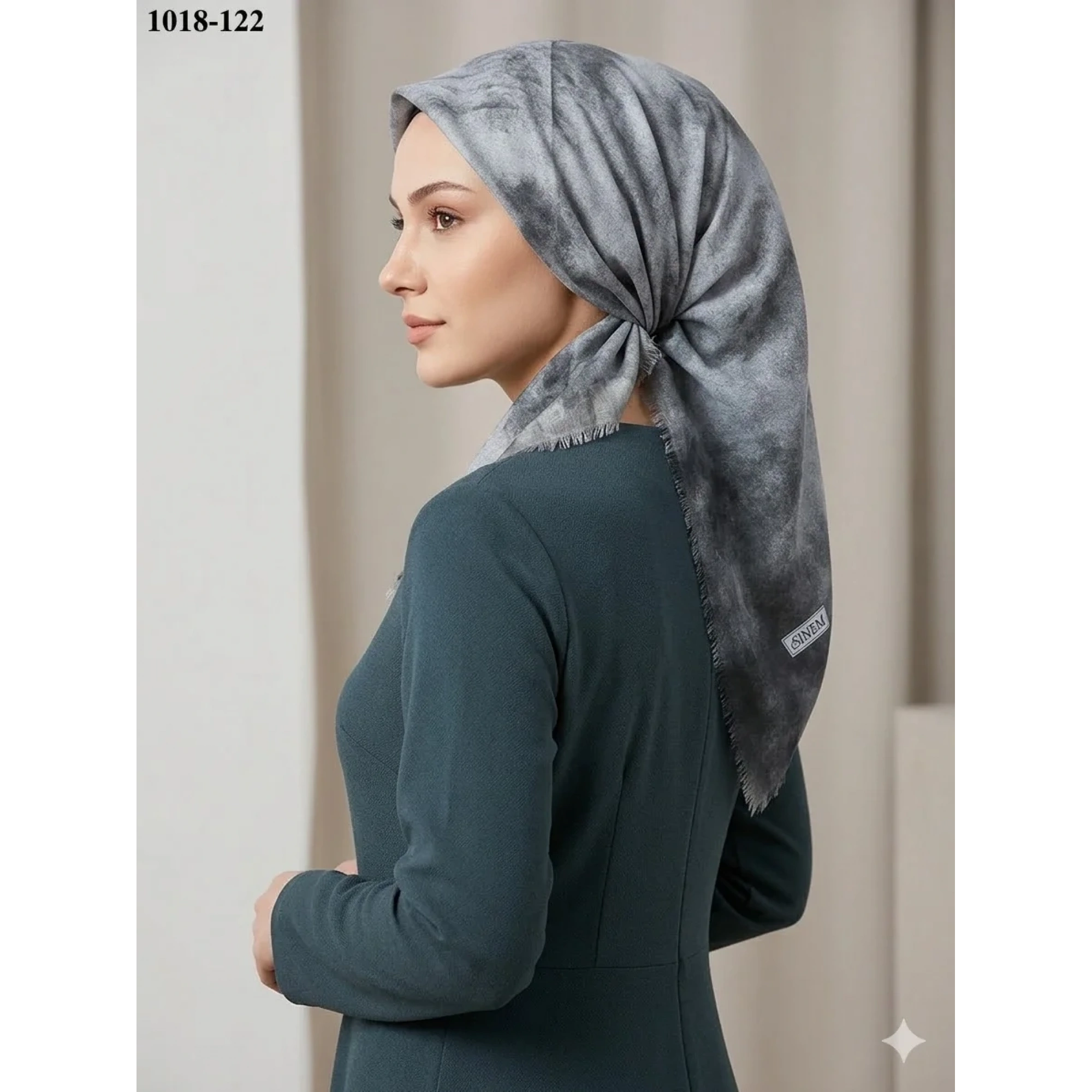 Sinem Desenli Dimi Pamuk Eşarp 1018-122