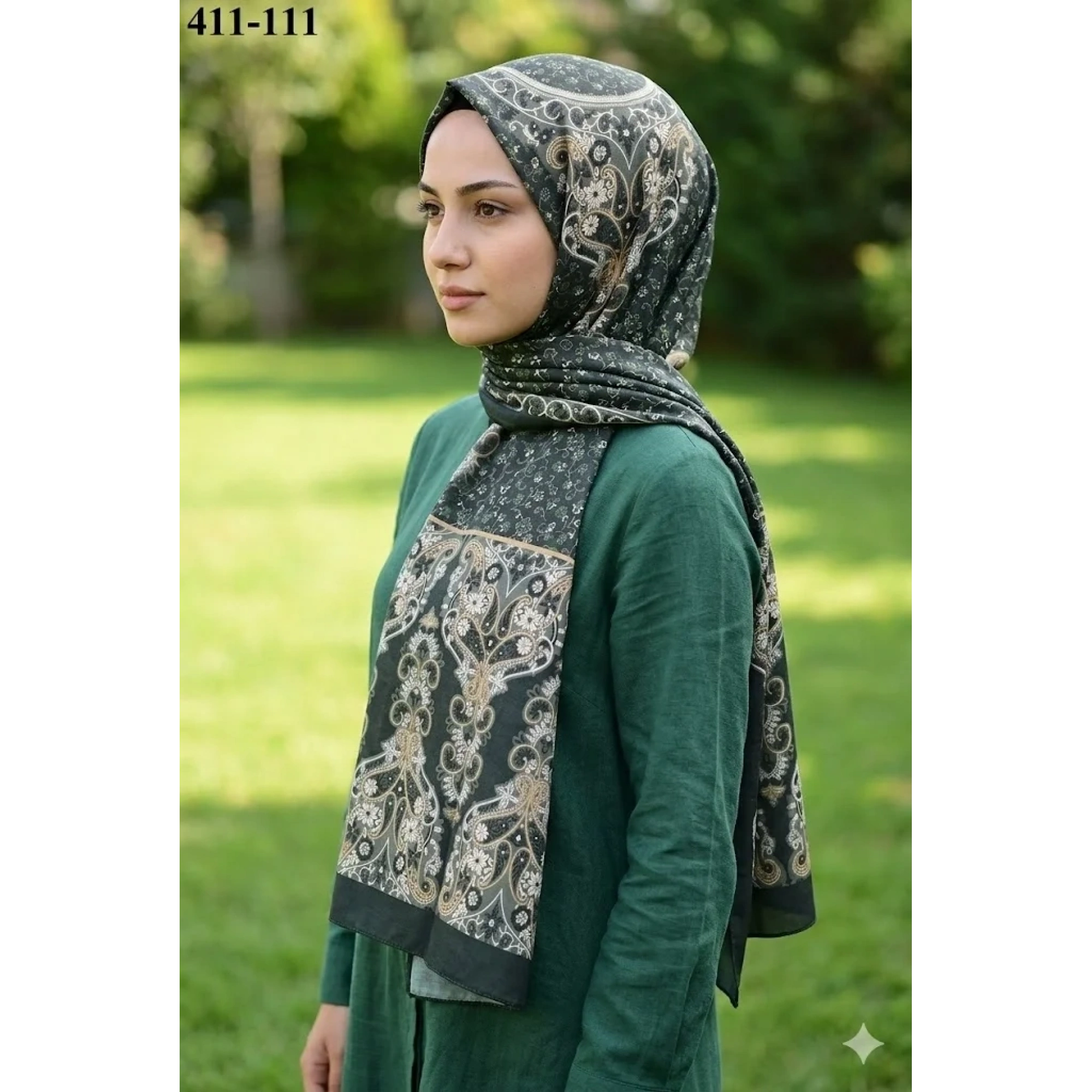 Soft İpek Etnik Desen Soft Şal 411-111