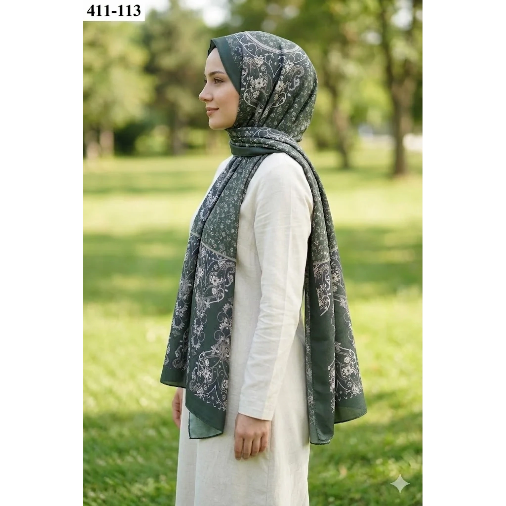 Soft İpek Etnik Desen Soft Şal 411-113