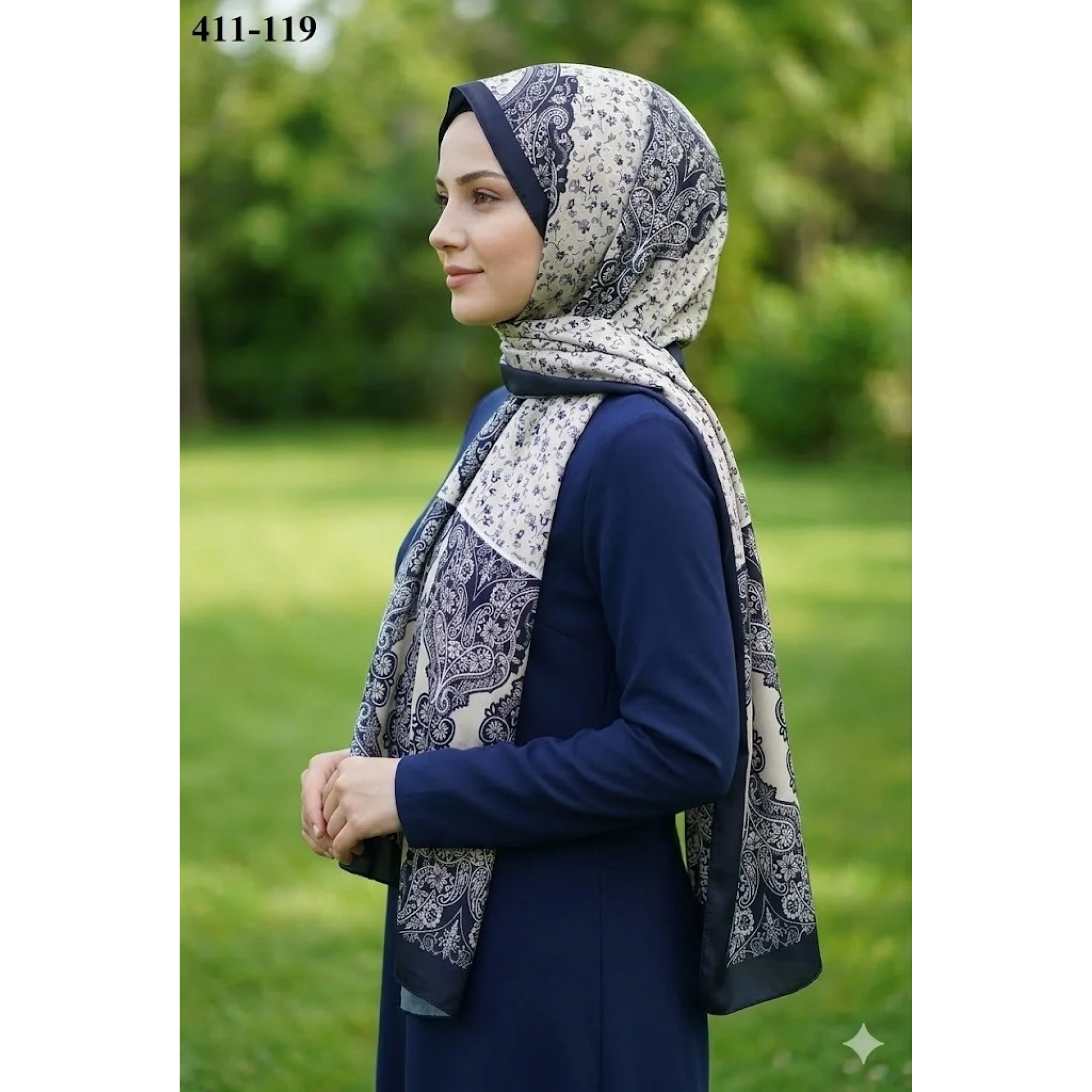 Soft İpek Etnik Desen Soft Şal 411-119