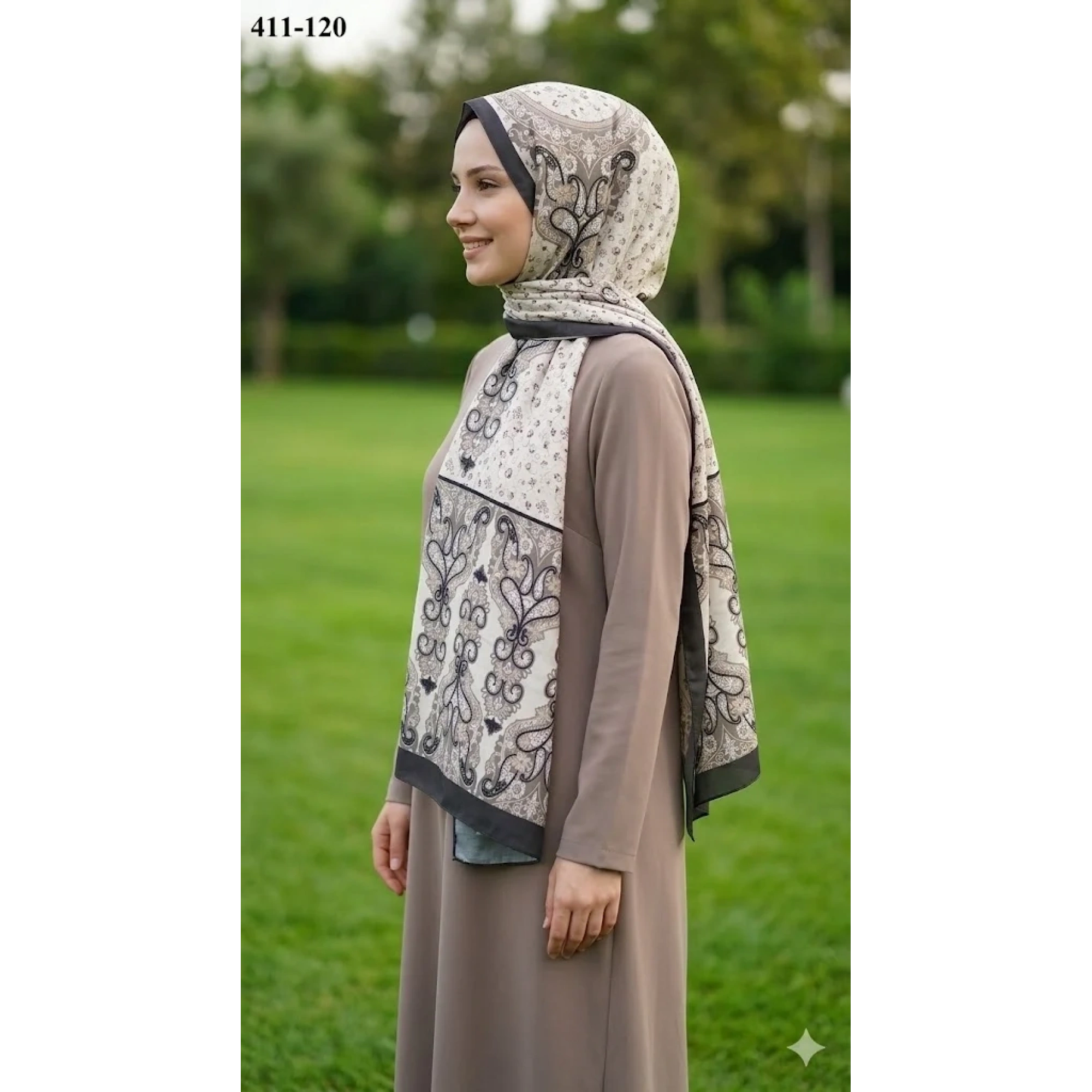 Soft İpek Etnik Desen Soft Şal 411-120