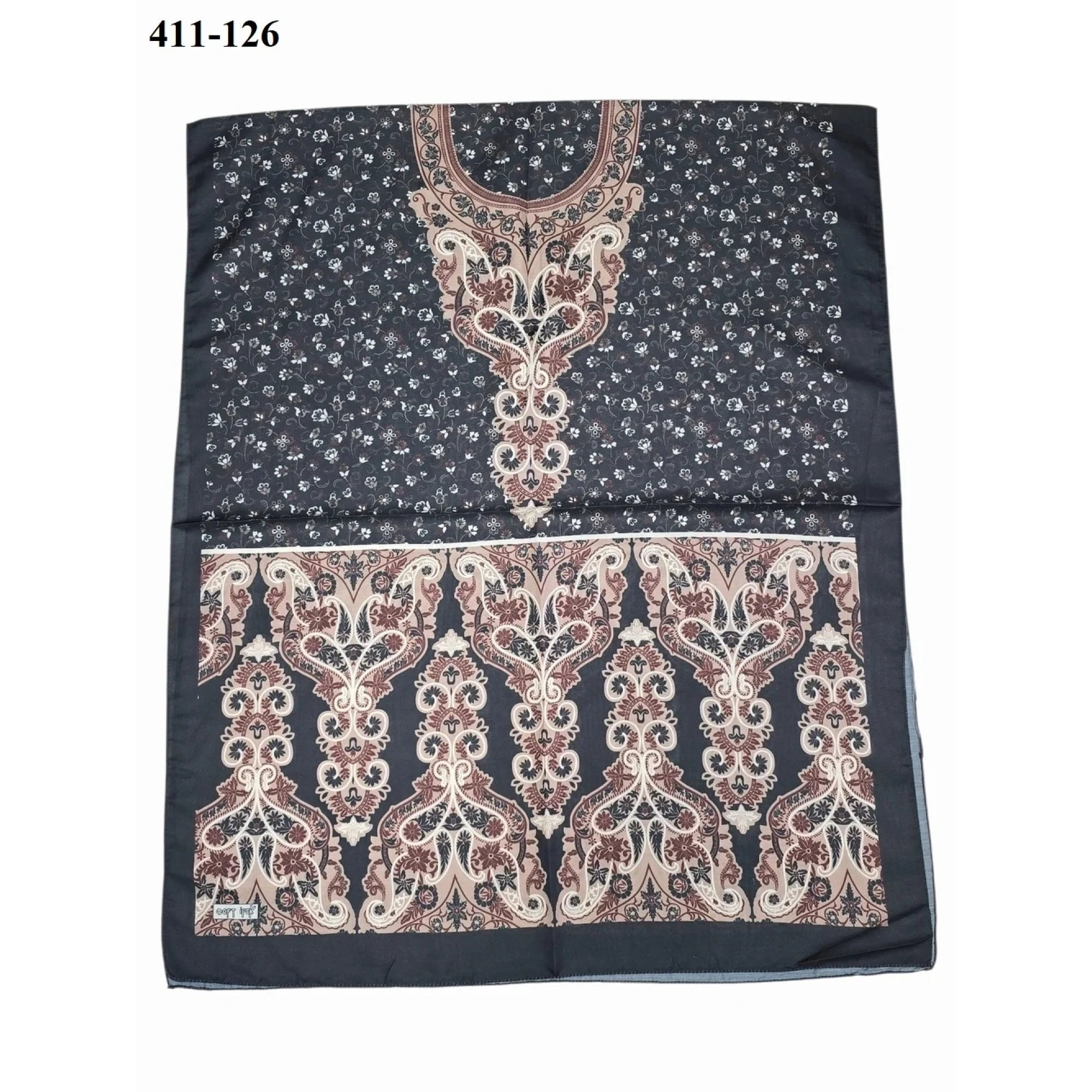 Soft İpek Etnik Desen Soft Şal 411-126