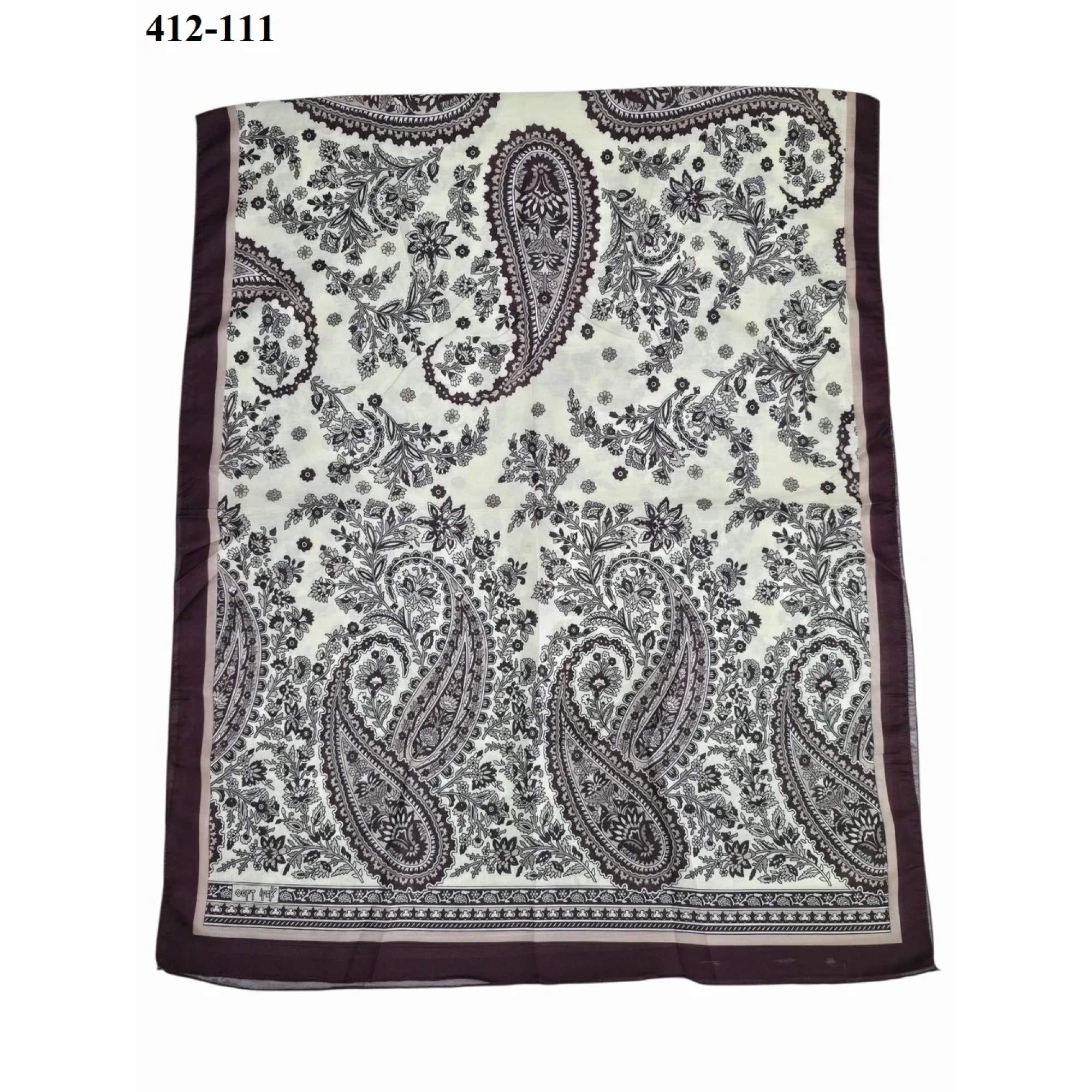 Soft İpek Etnik Desen Soft Şal 412-111