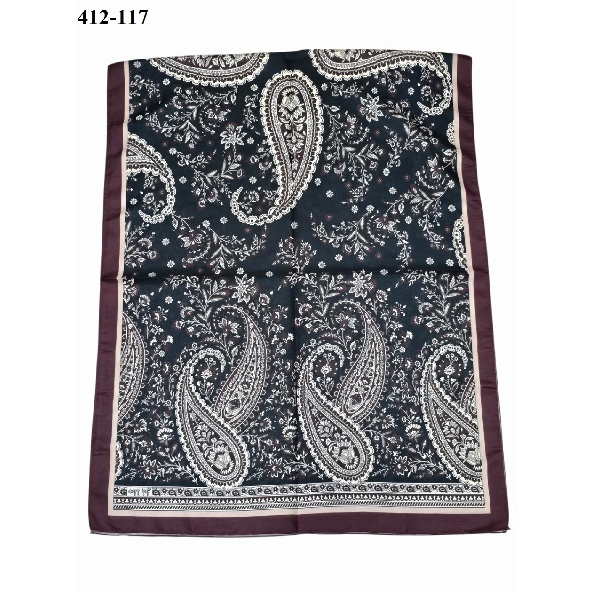 Soft İpek Etnik Desen Soft Şal 412-117