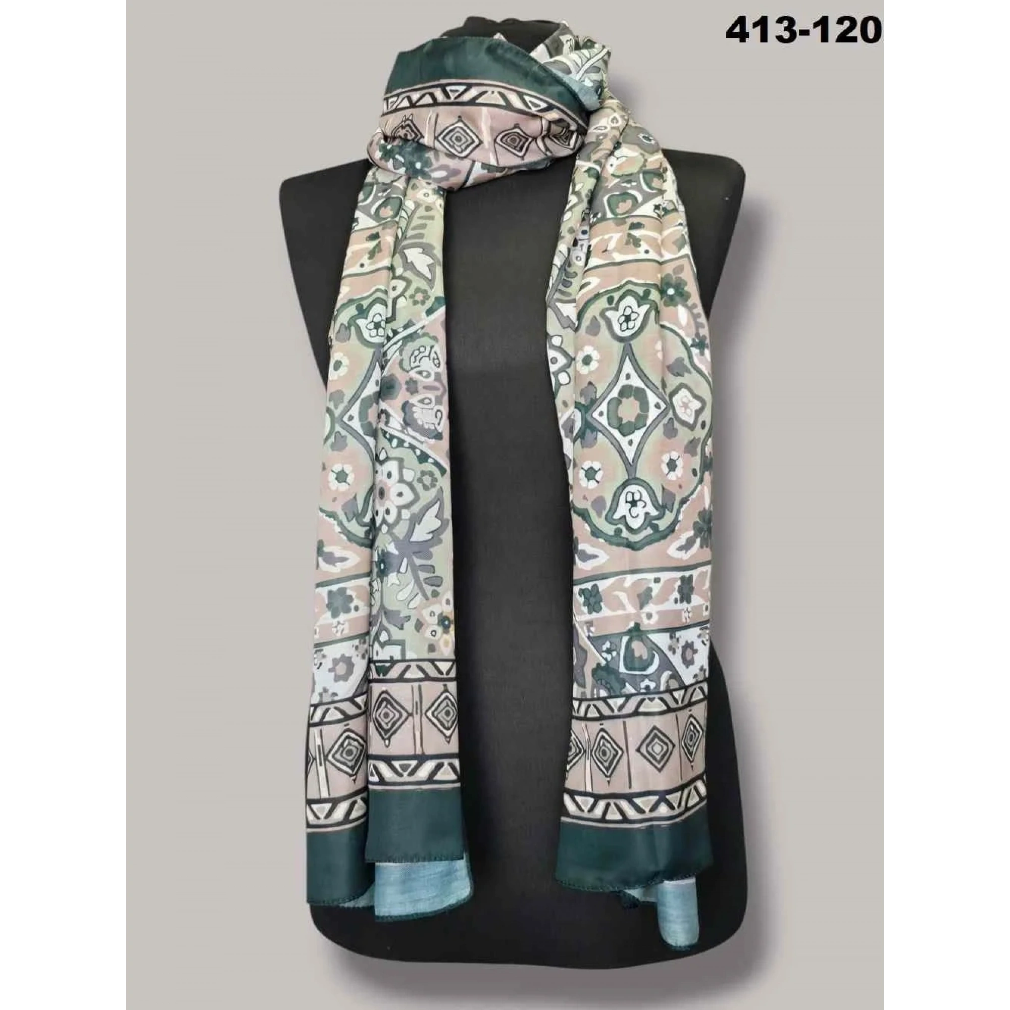 Soft İpek Etnik Desen Soft Şal 413-120