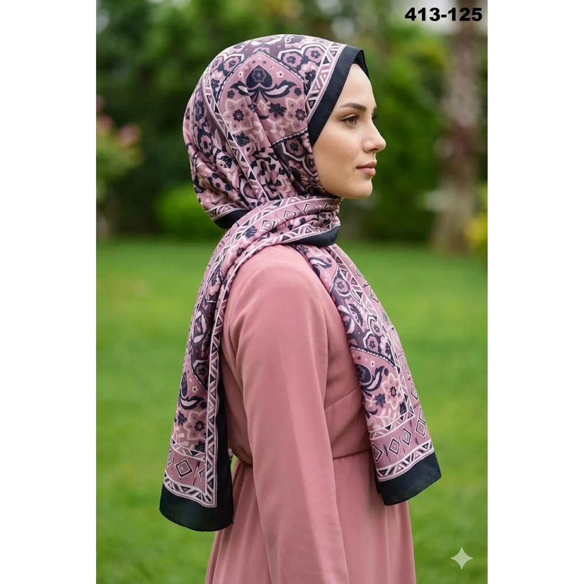 Soft İpek Etnik Desen Soft Şal 413-125