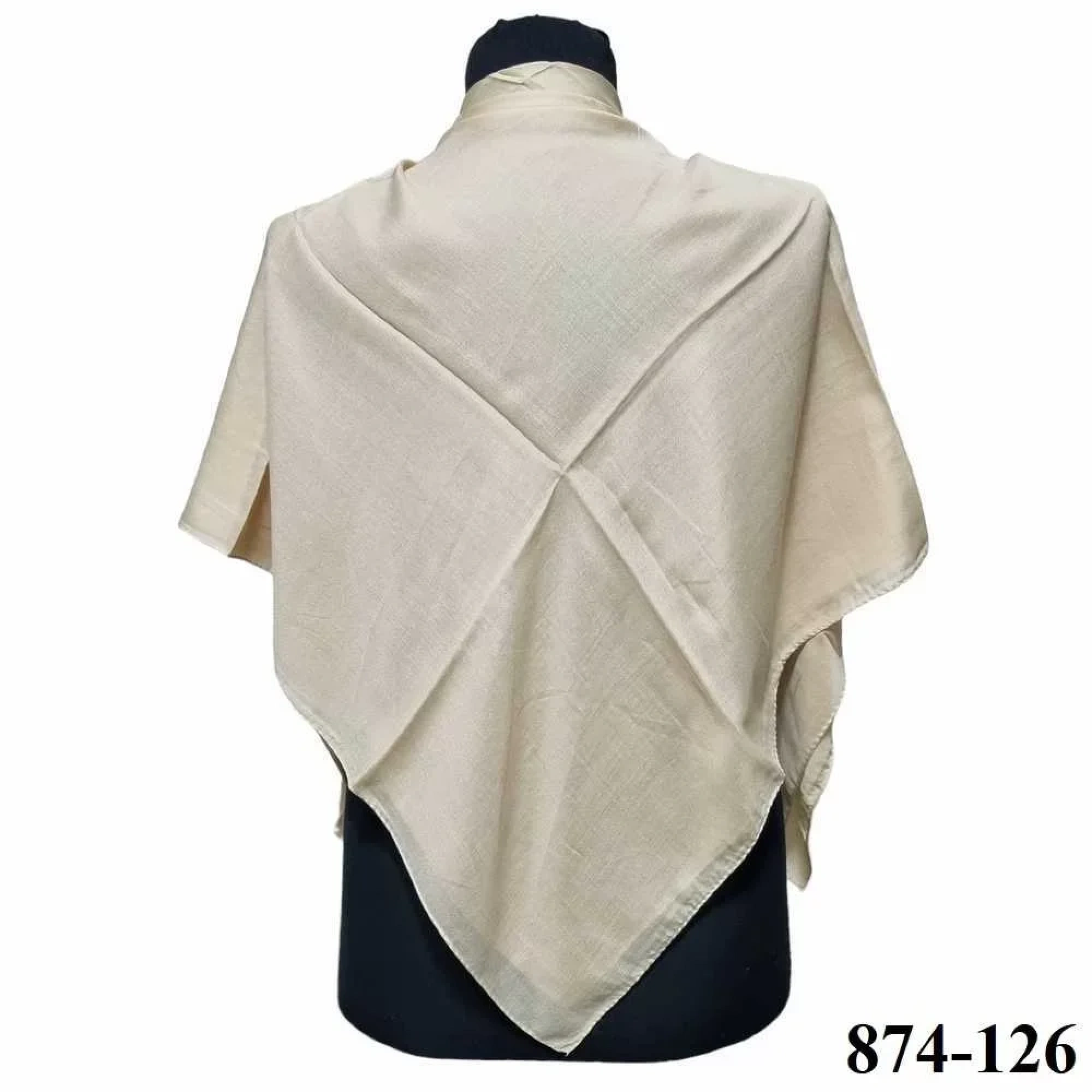 Soft İpek Kenar Dikişli Düz Yazma (dore) 874-126