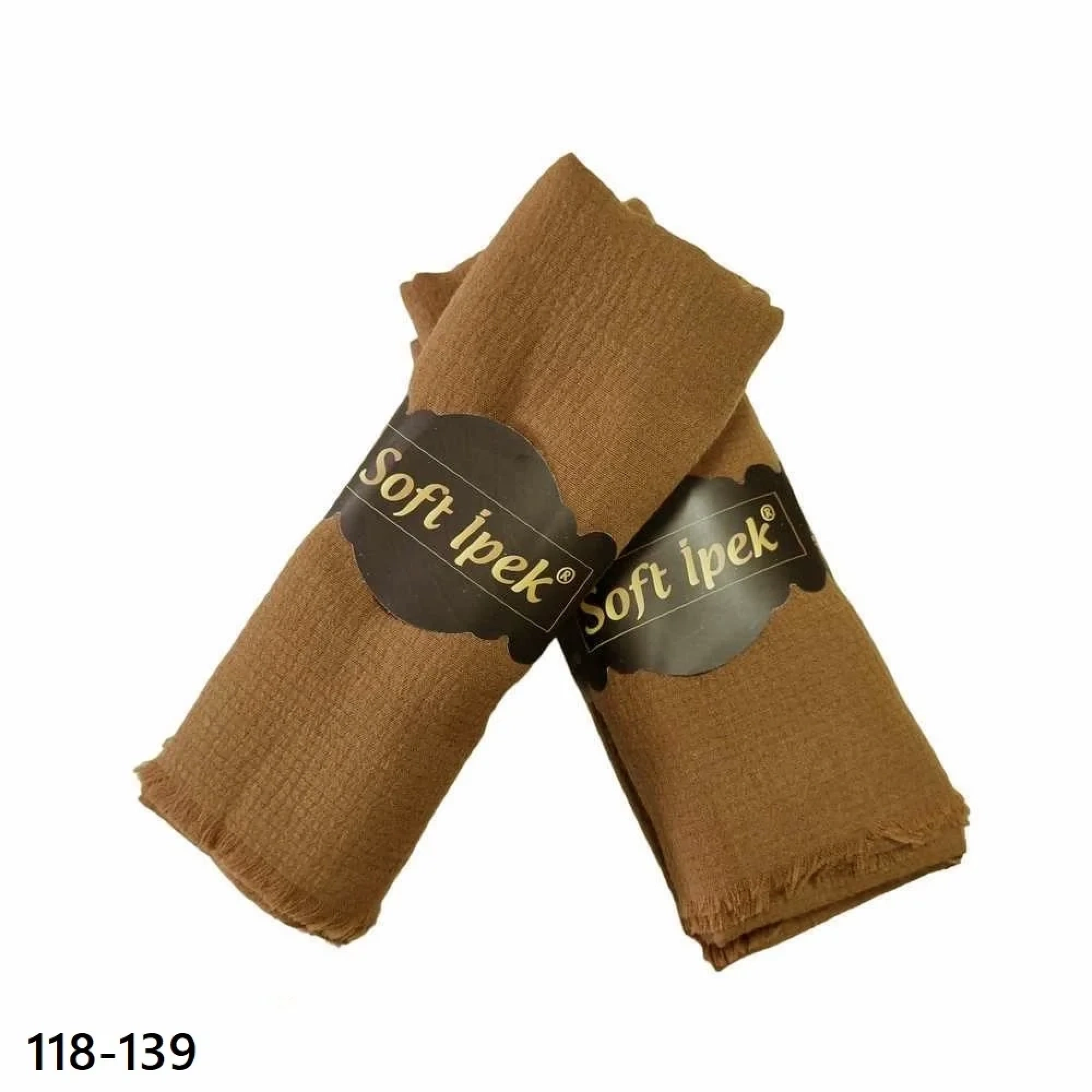 Soft İpek Mio Caz Pamuk Şal (hardal) 118-139