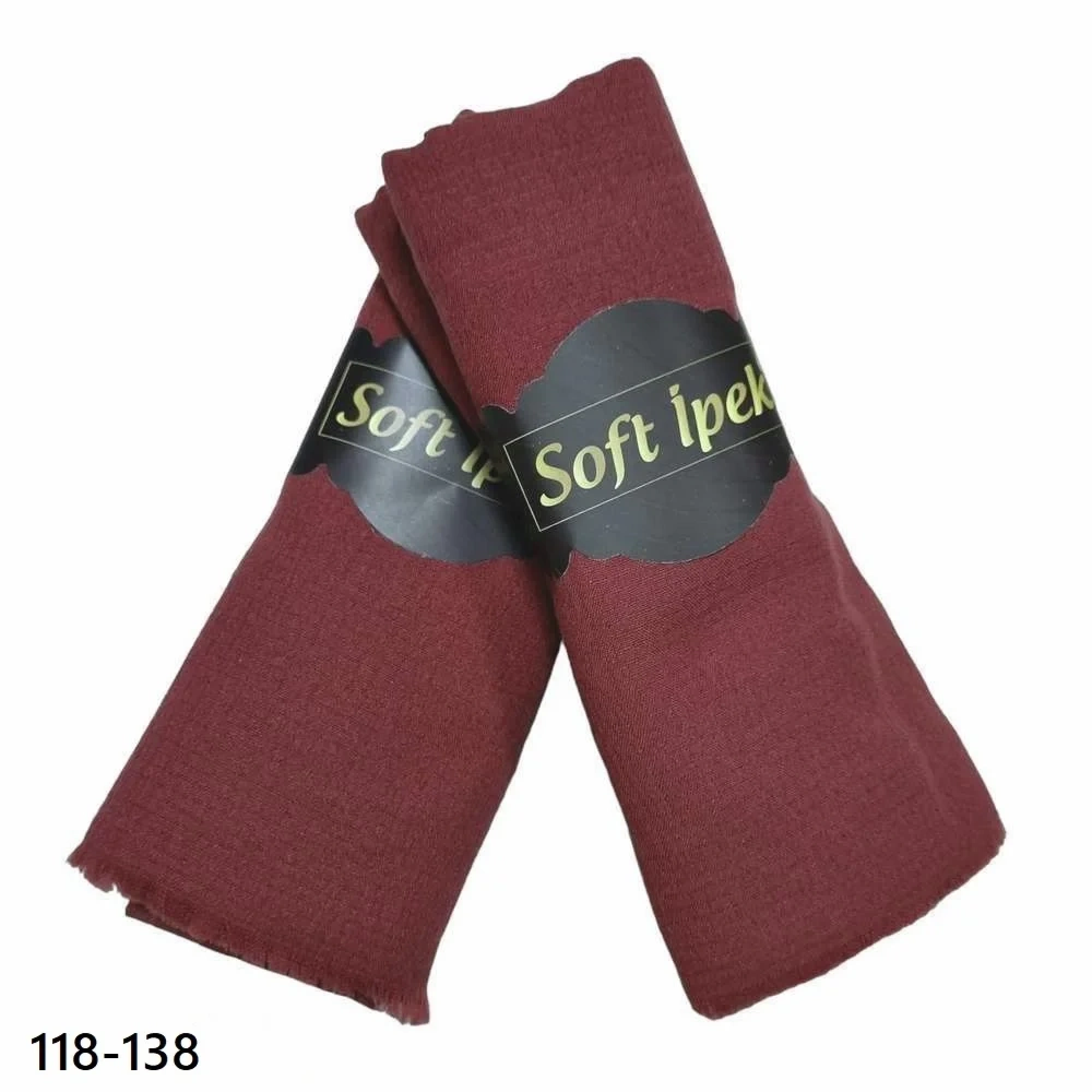 Soft İpek Mio Caz Pamuk Şal (marsala) 118-138