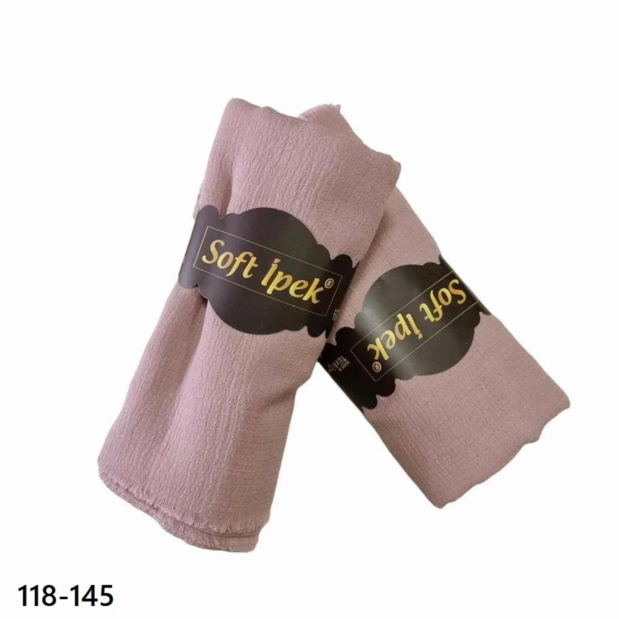 Soft İpek Mio Caz Pamuk Şal (pudra) 118-145