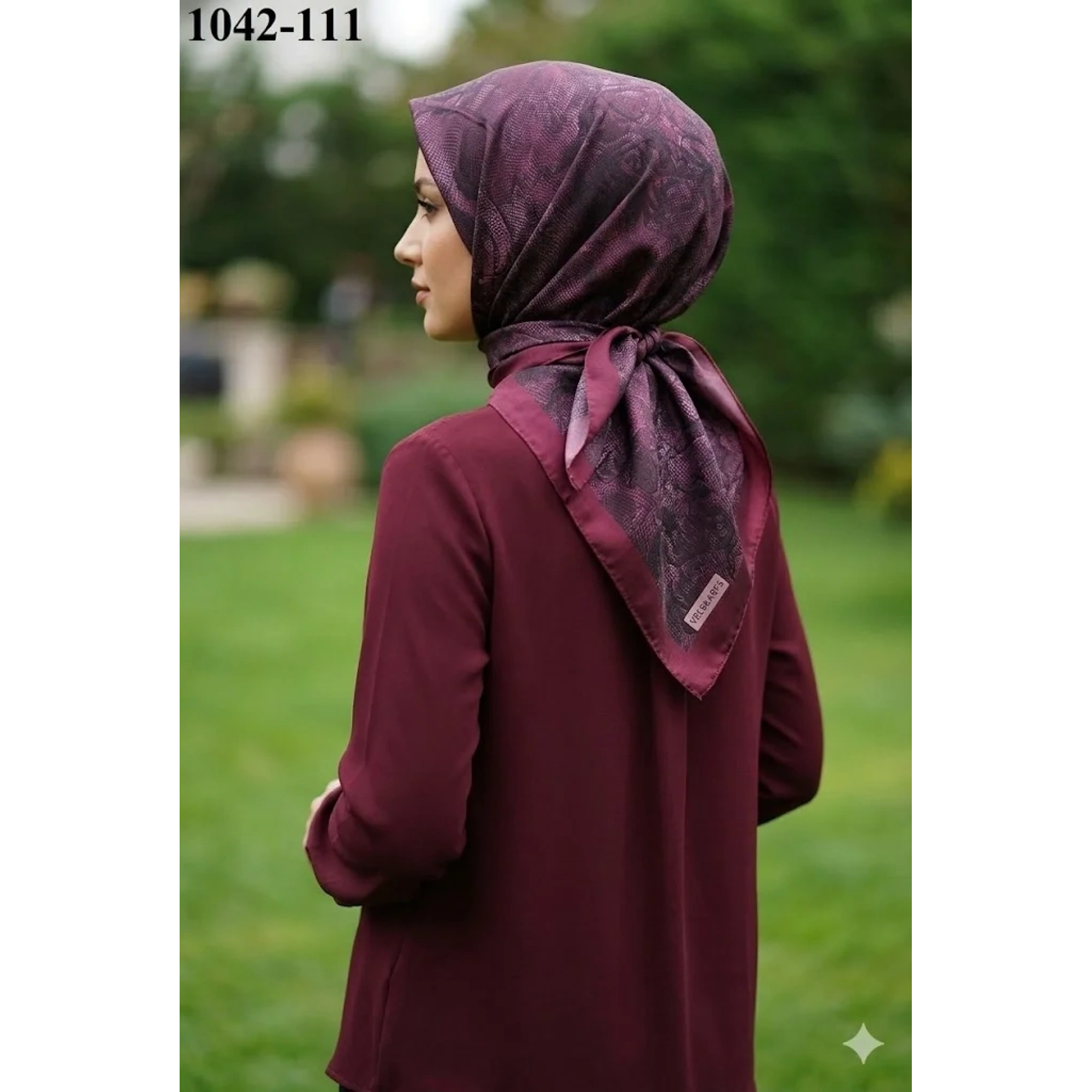 Velscarfs Soft Pamuk Parla Eşarp (Bordo) 1042-111