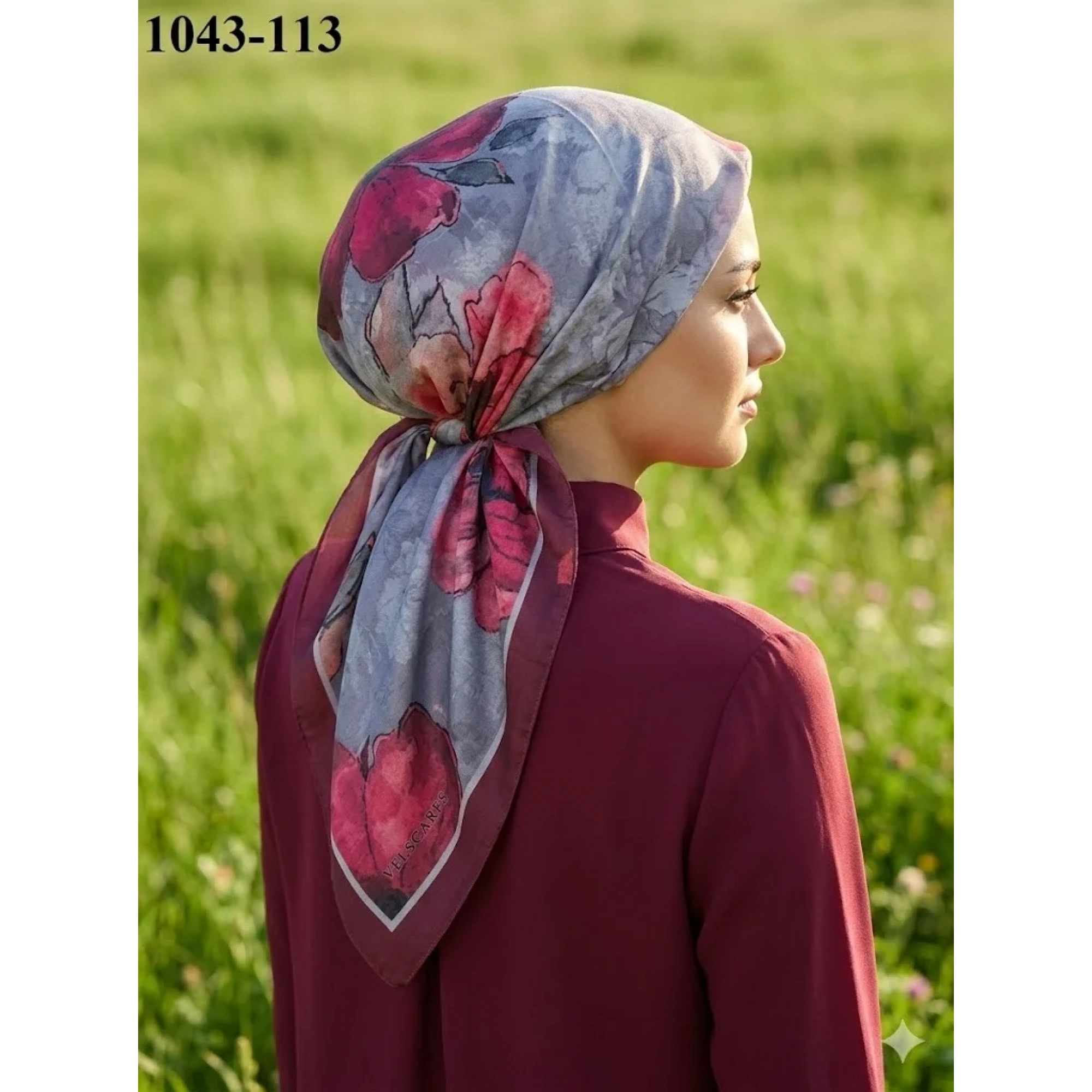 Velscarfs Soft Pamuk Parla Eşarp (Bordo) 1043-113