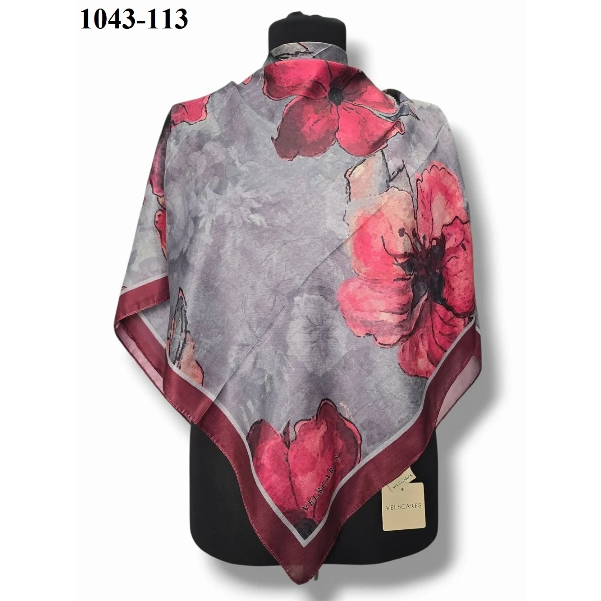 Velscarfs Soft Pamuk Parla Eşarp (Bordo) 1043-113