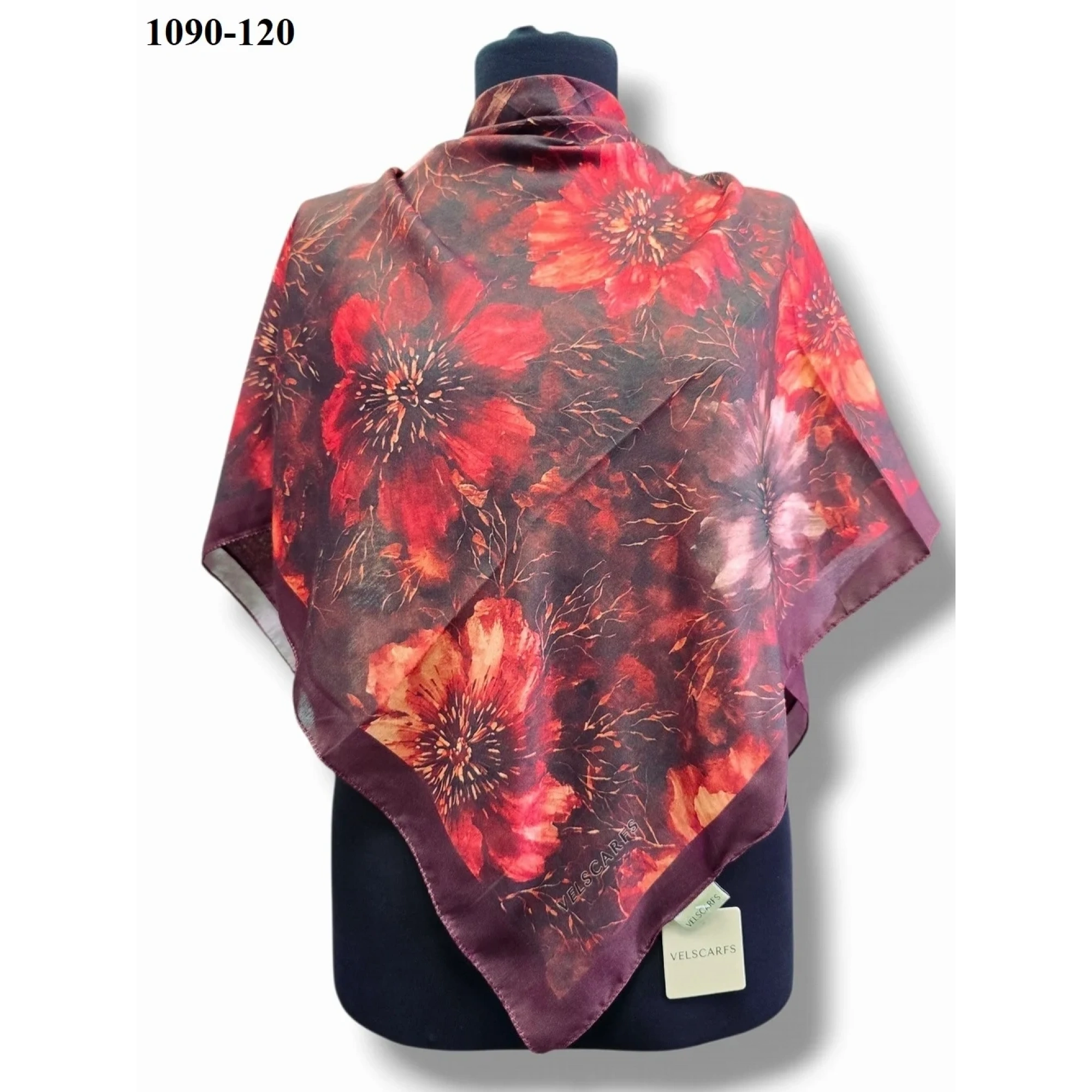 Velscarfs Soft Pamuk Parla Eşarp (Bordo) 1090-120