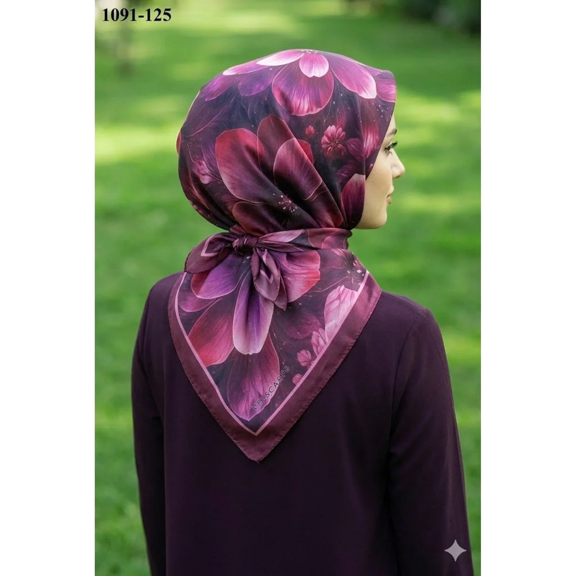 Velscarfs Soft Pamuk Parla Eşarp (Bordo) 1091-125