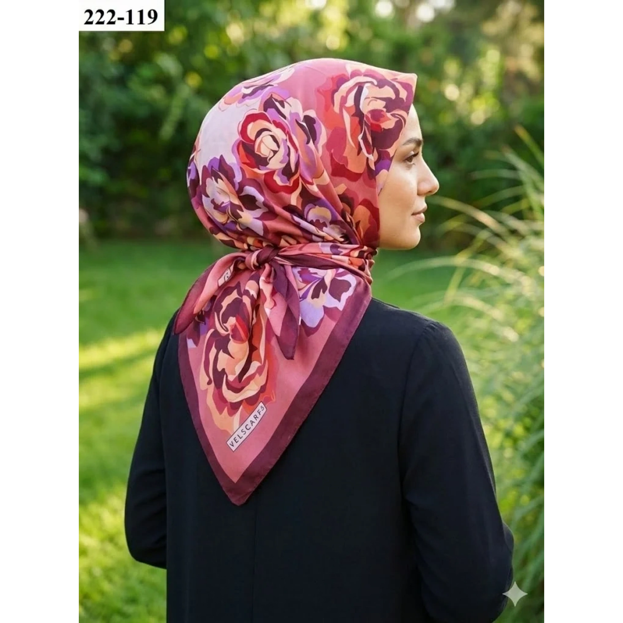 Velscarfs Soft Pamuk Parla Eşarp (Bordo) 222-119