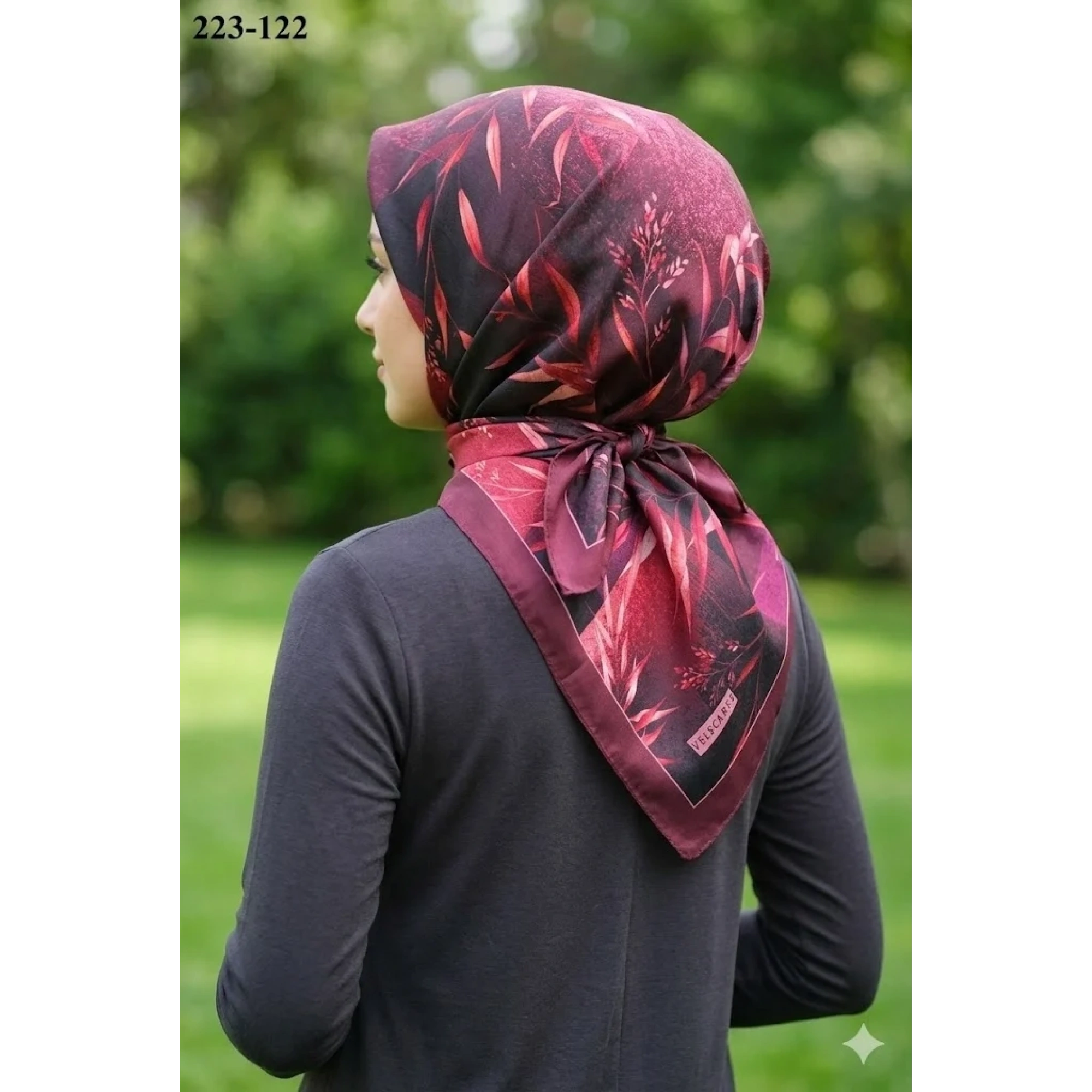 Velscarfs Soft Pamuk Parla Eşarp (Bordo) 223-122