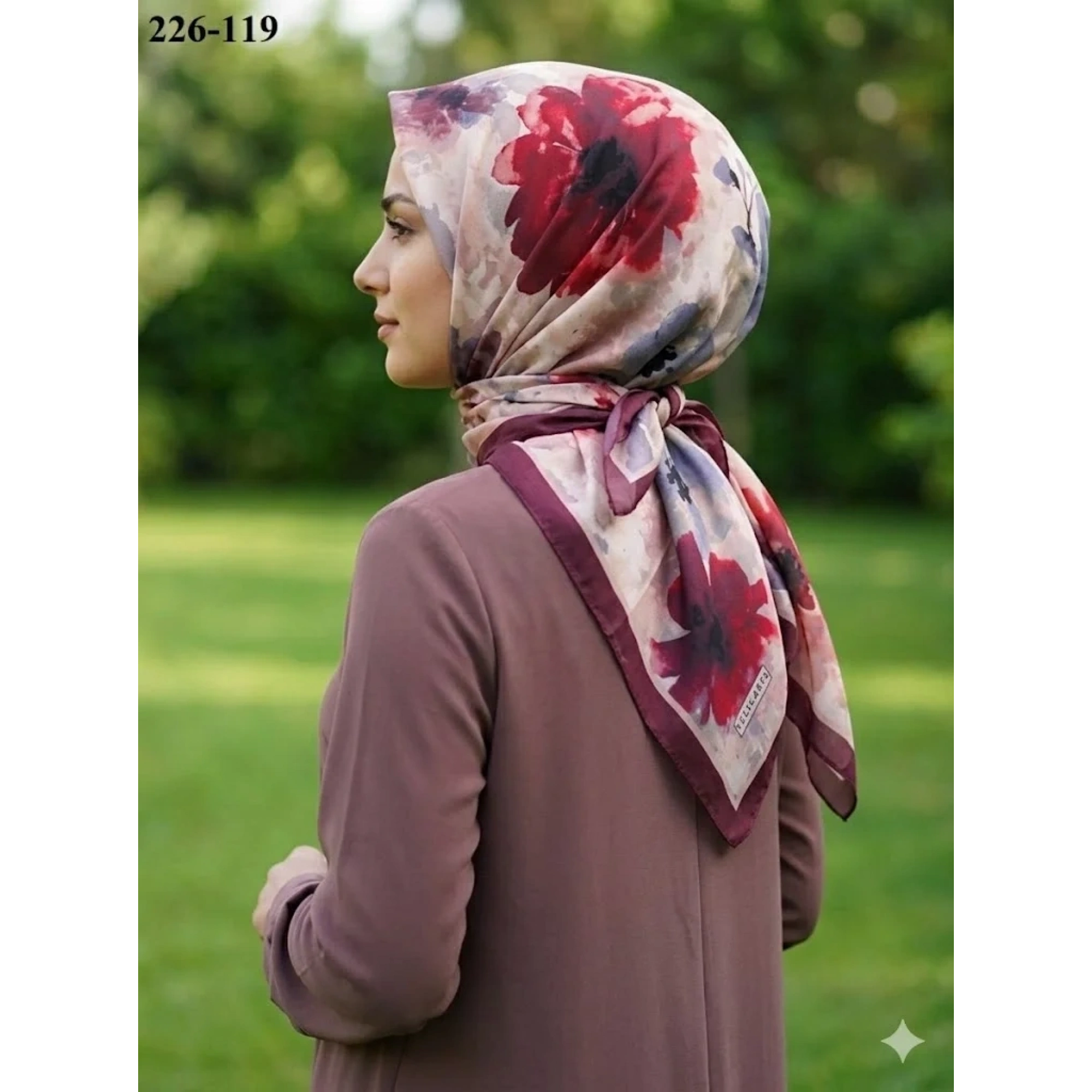 Velscarfs Soft Pamuk Parla Eşarp (Bordo) 226-119