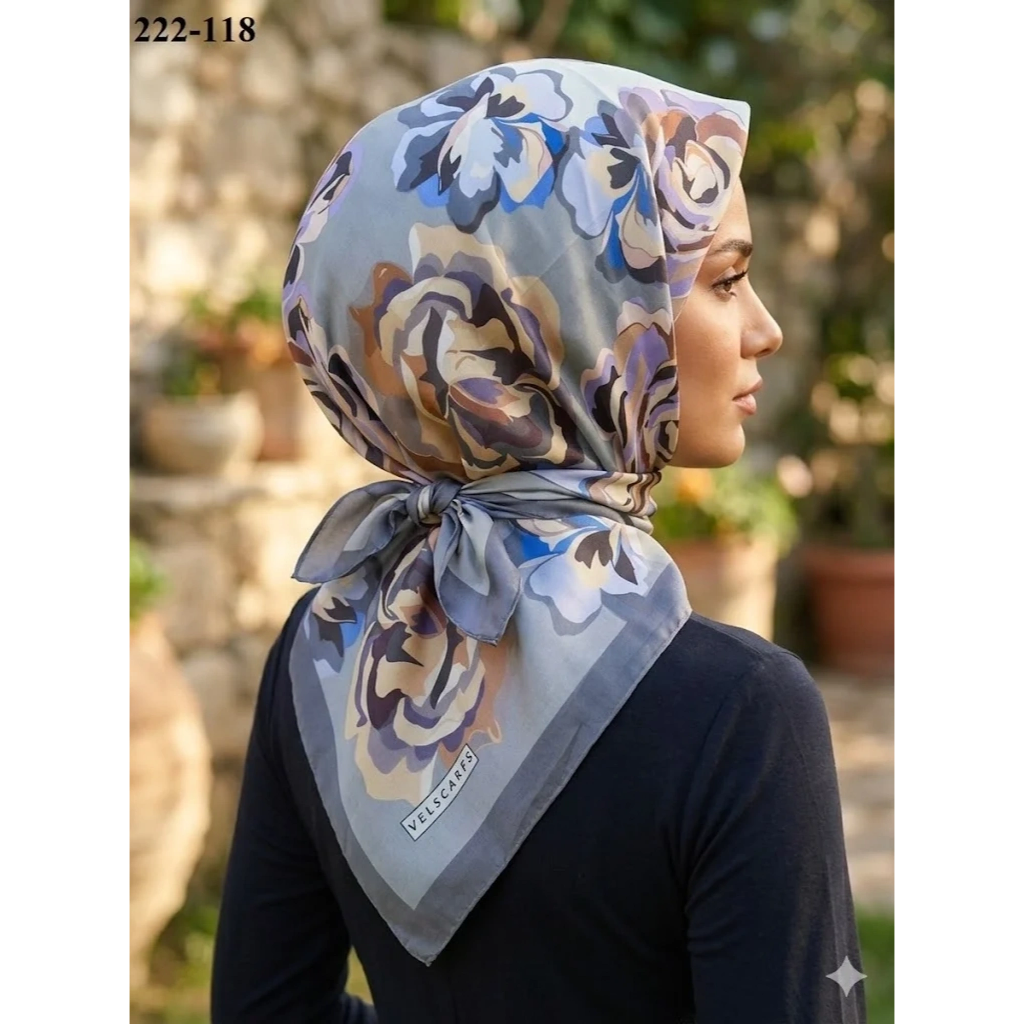Velscarfs Soft Pamuk Parla Eşarp (Gri) 222-118