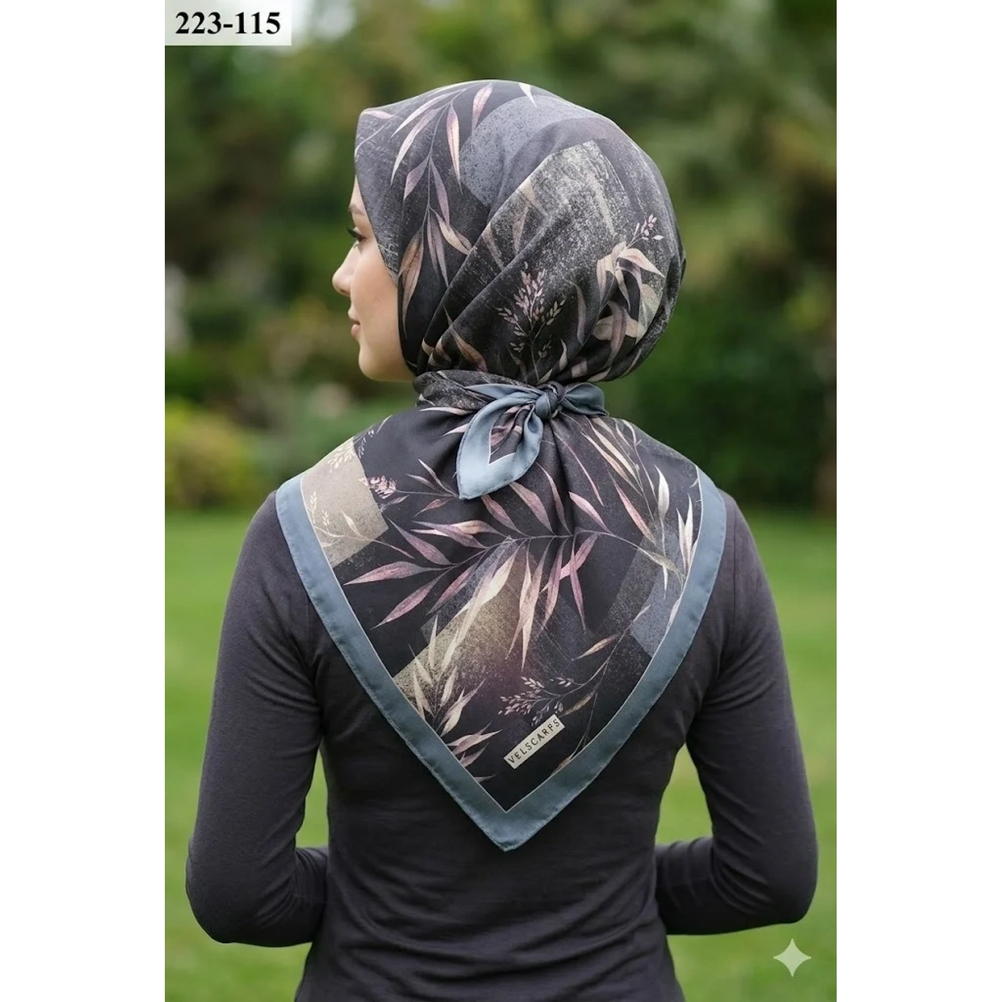 Velscarfs Soft Pamuk Parla Eşarp (Gri) 223-115