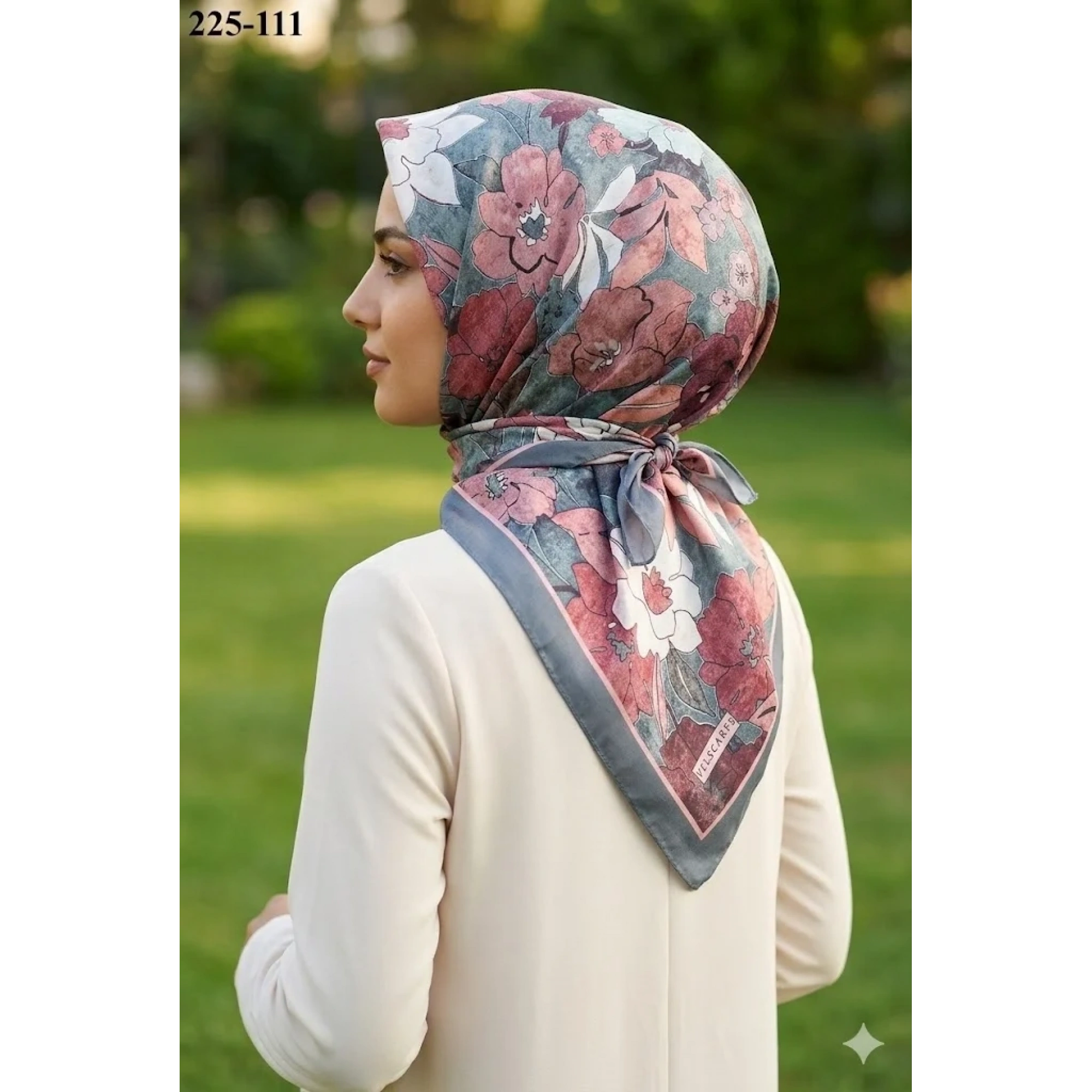 Velscarfs Soft Pamuk Parla Eşarp (Gri) 225-111