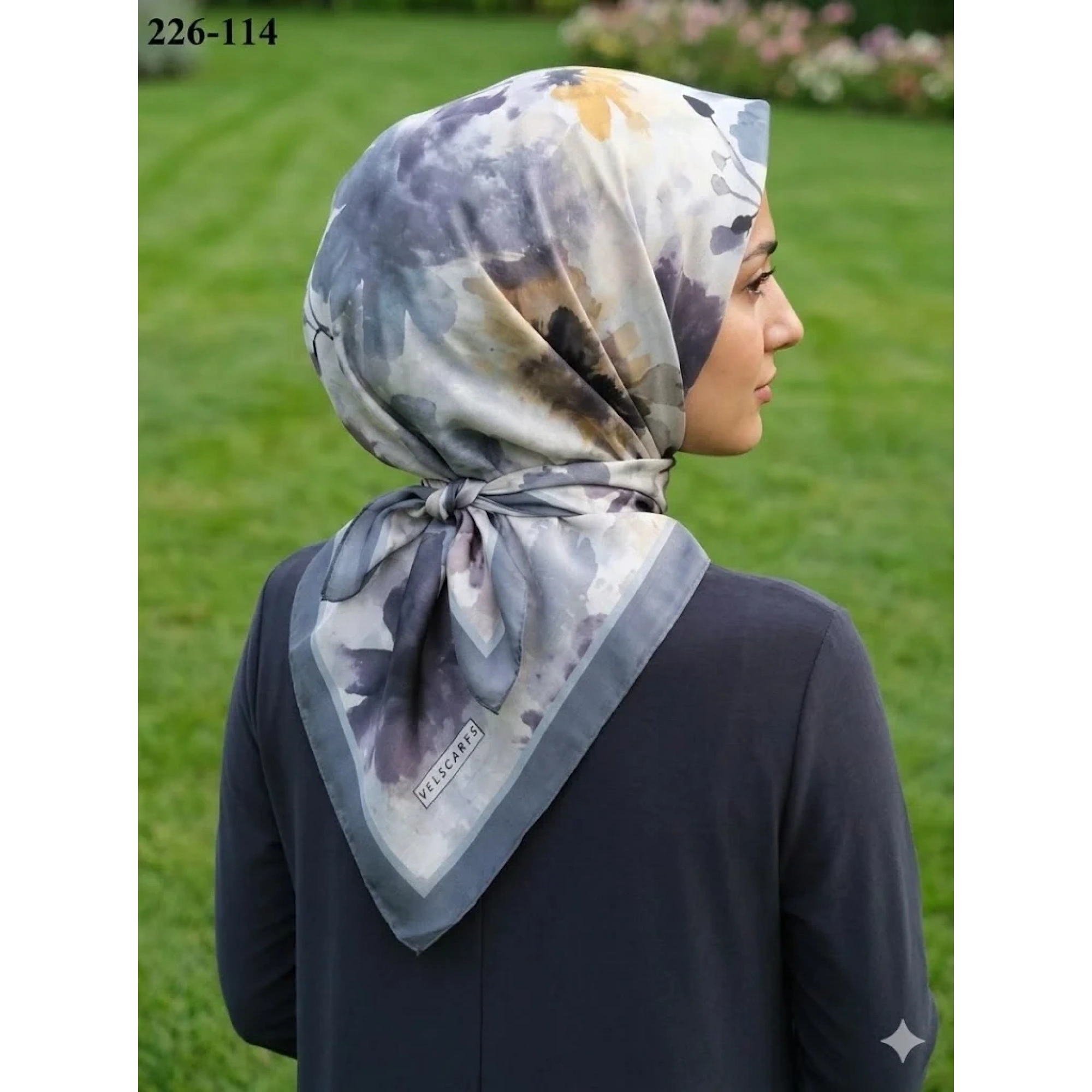 Velscarfs Soft Pamuk Parla Eşarp (Gri) 226-114