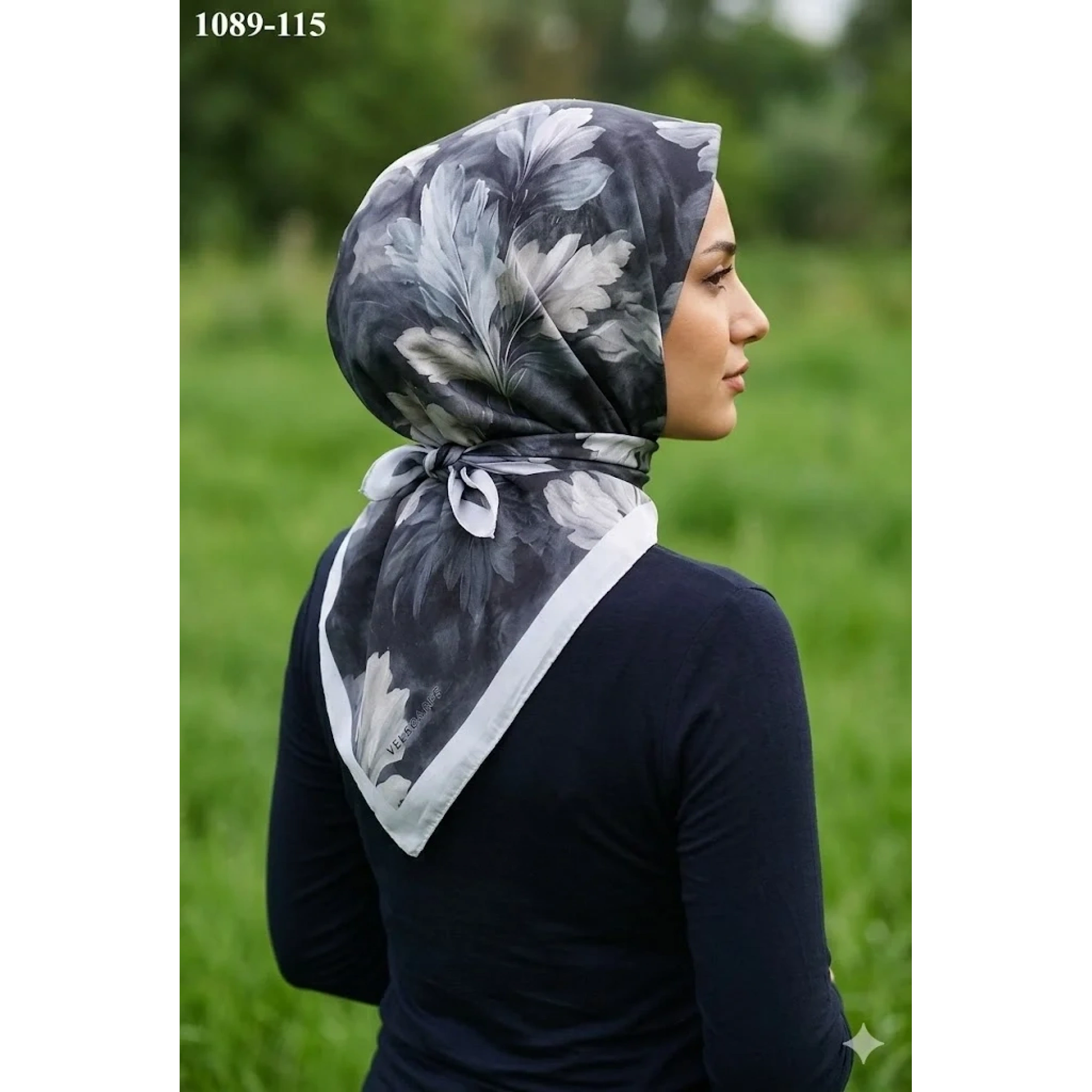 Velscarfs Soft Pamuk Parla Eşarp (Gümüş Gri) 1089-115