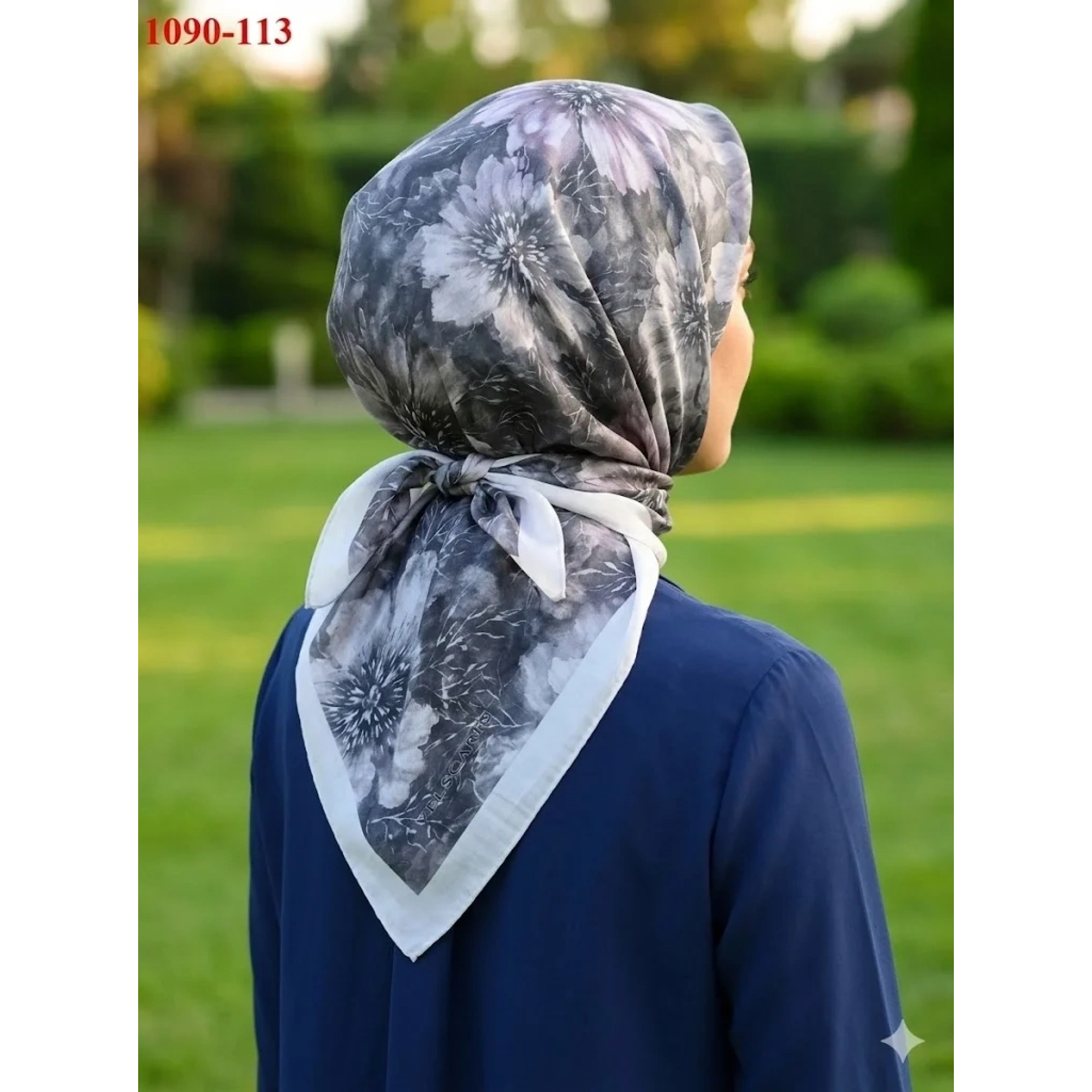 Velscarfs Soft Pamuk Parla Eşarp (Gümüş Gri) 1090-113
