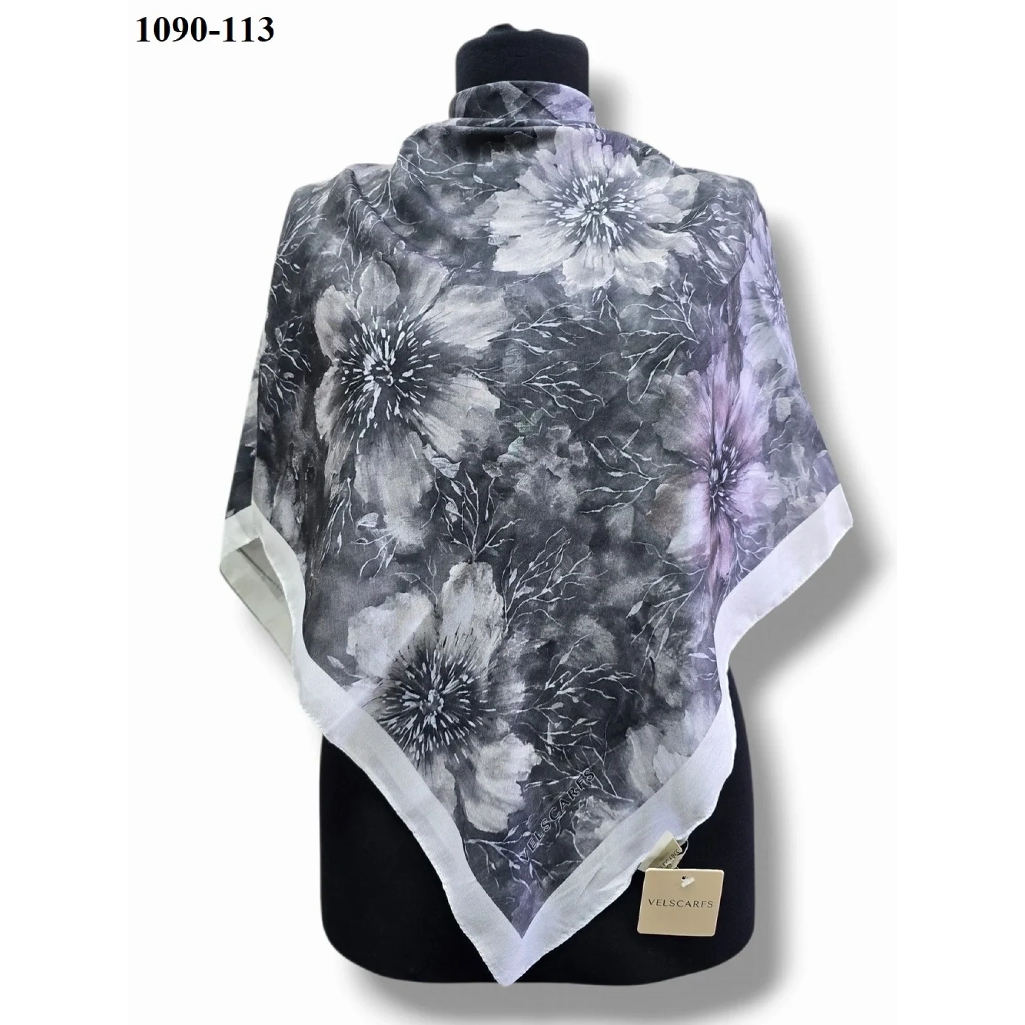 Velscarfs Soft Pamuk Parla Eşarp (Gümüş Gri) 1090-113
