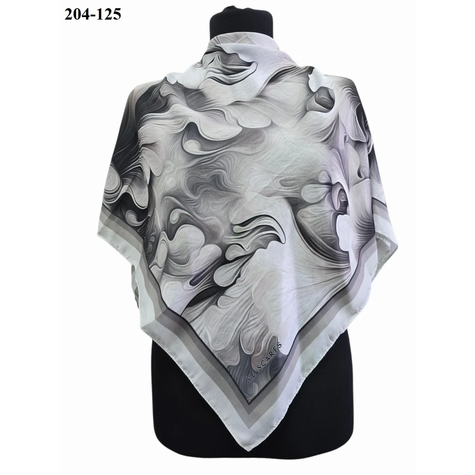 Velscarfs Soft Pamuk Parla Eşarp (Gümüş Gri) 204-125