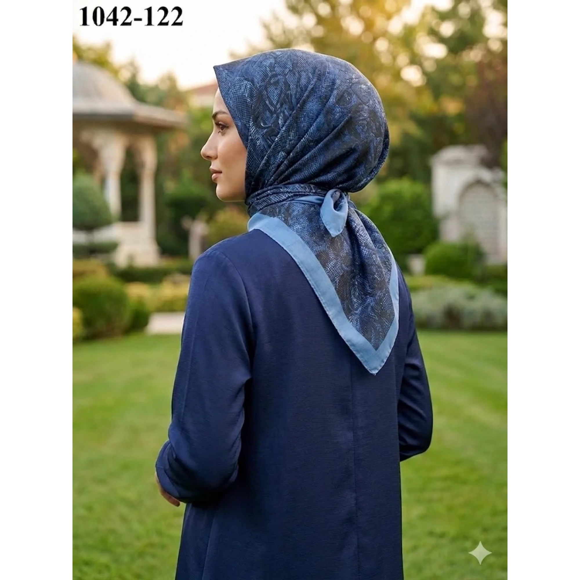 Velscarfs Soft Pamuk Parla Eşarp (İndigo Mavi) 1042-122