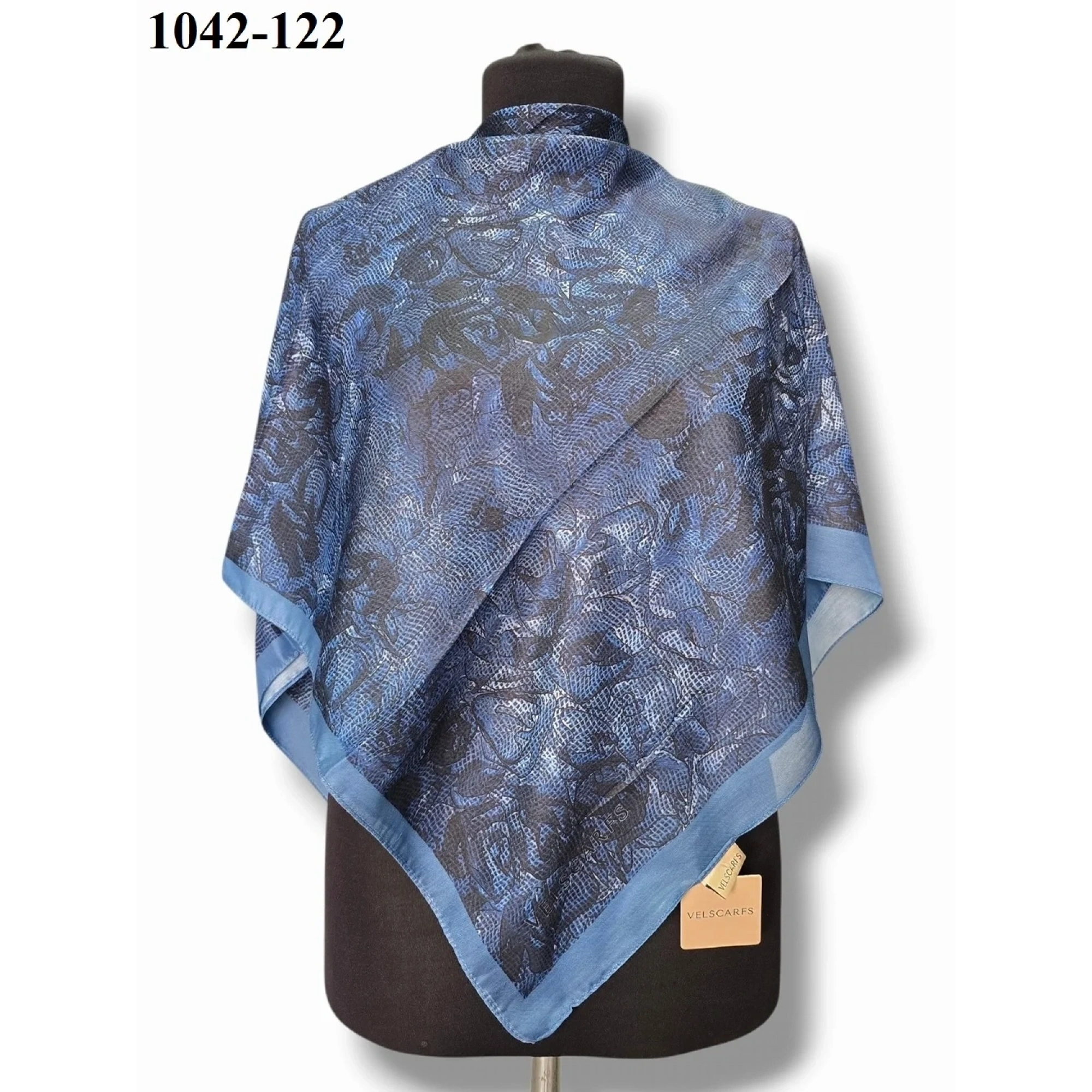Velscarfs Soft Pamuk Parla Eşarp (İndigo Mavi) 1042-122