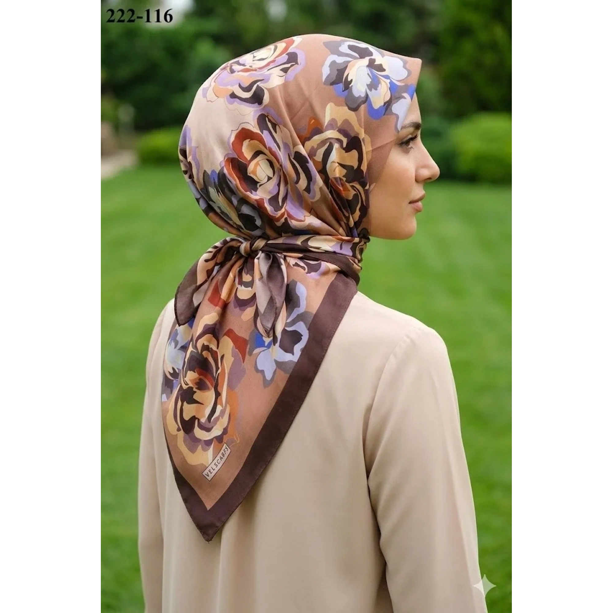 Velscarfs Soft Pamuk Parla Eşarp (Kahve) 222-116