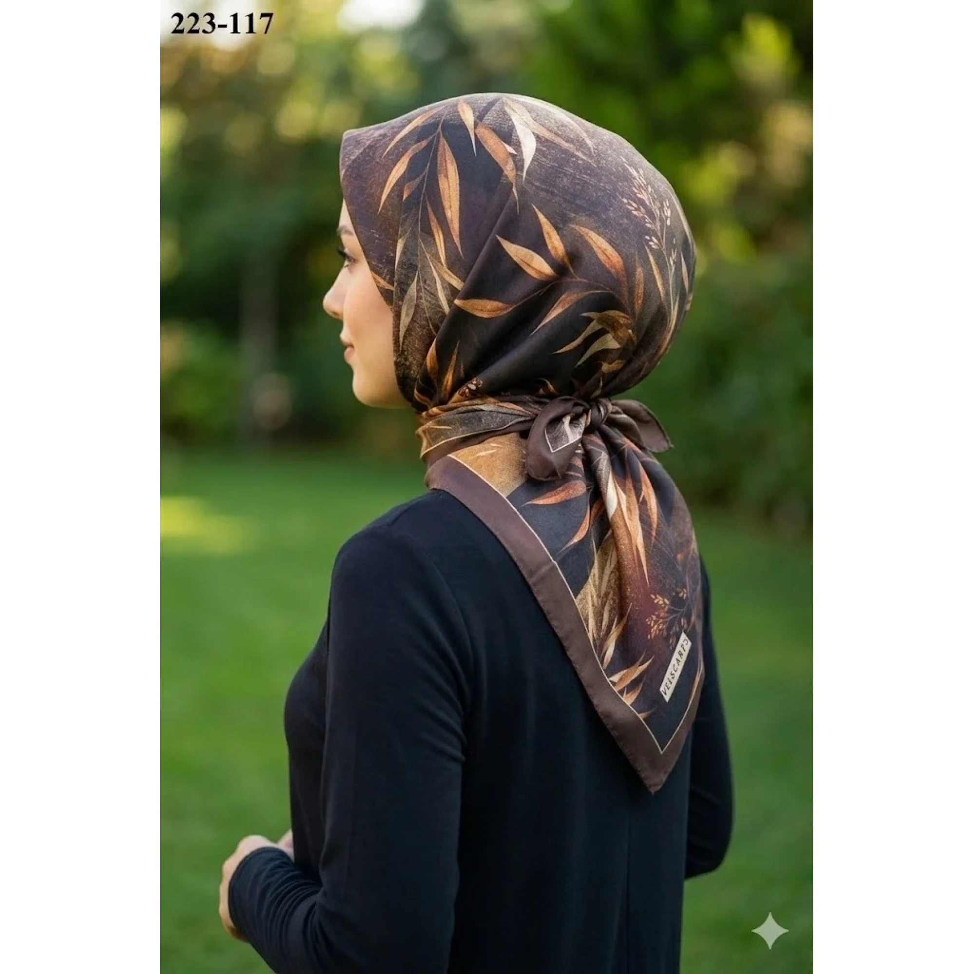 Velscarfs Soft Pamuk Parla Eşarp (Kahve) 223-117