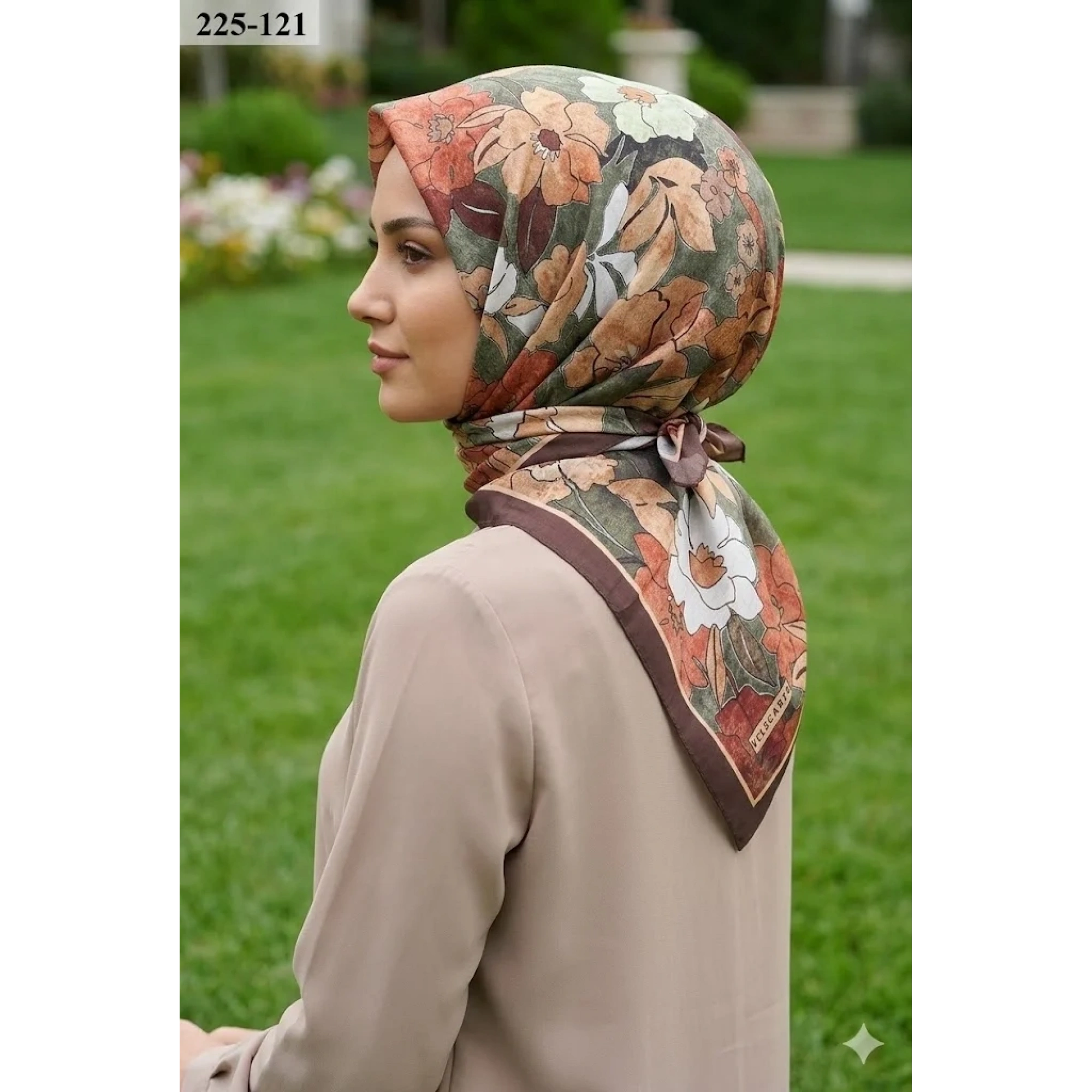Velscarfs Soft Pamuk Parla Eşarp (Kahve) 225-121